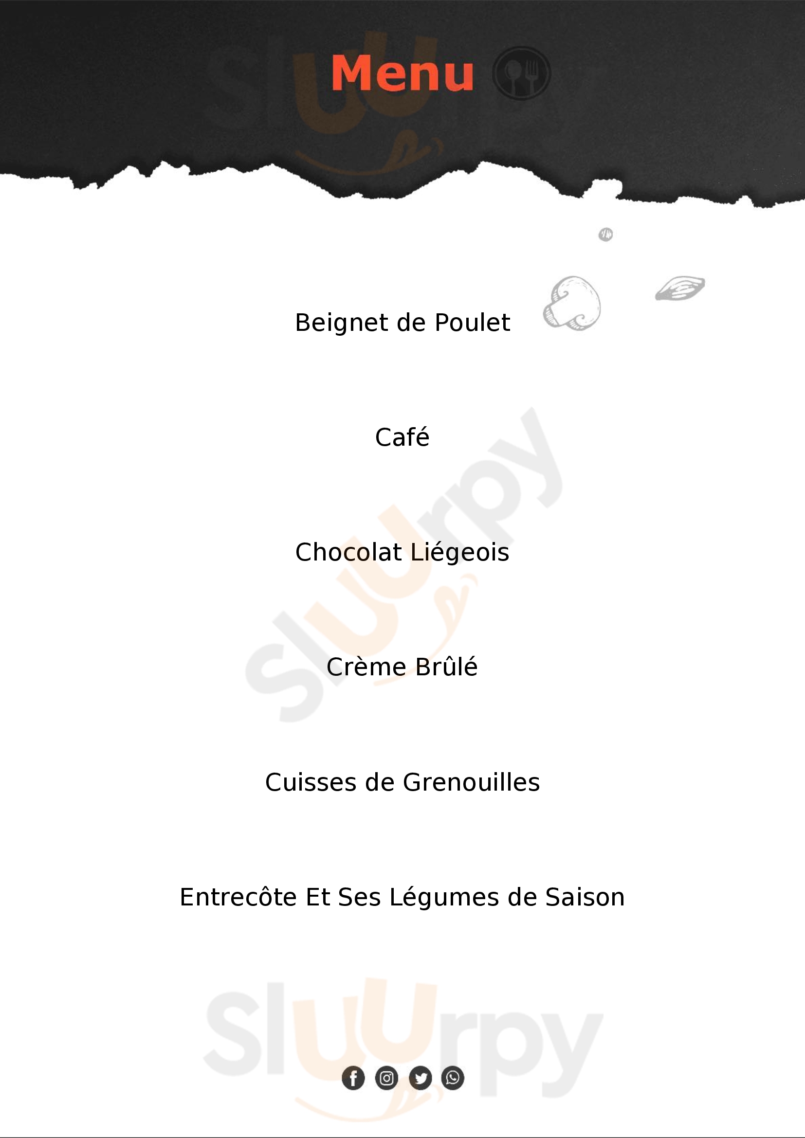 Chez Le Père Chaussy Manthes Menu - 1