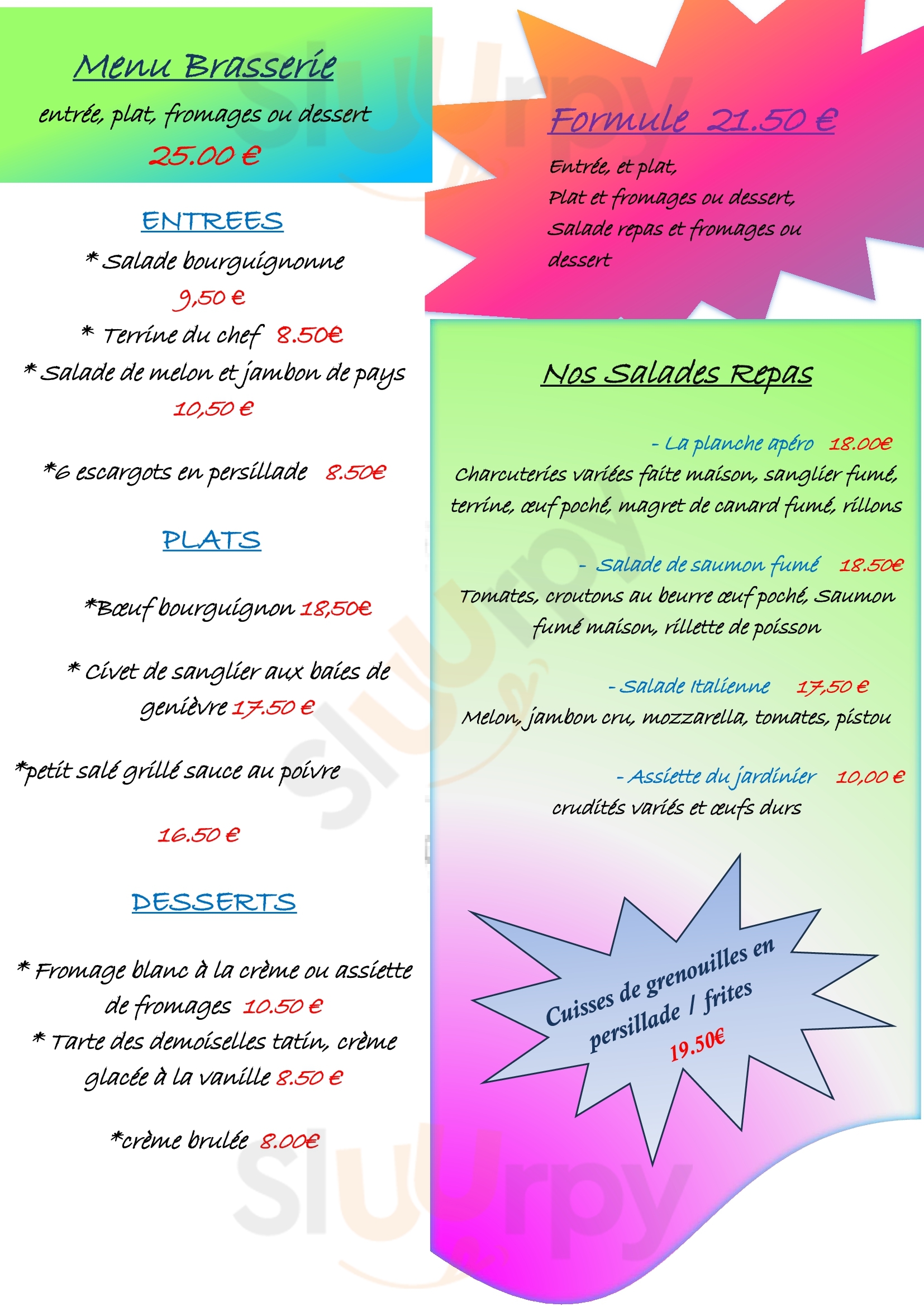 Main Menu - Restaurant La Place