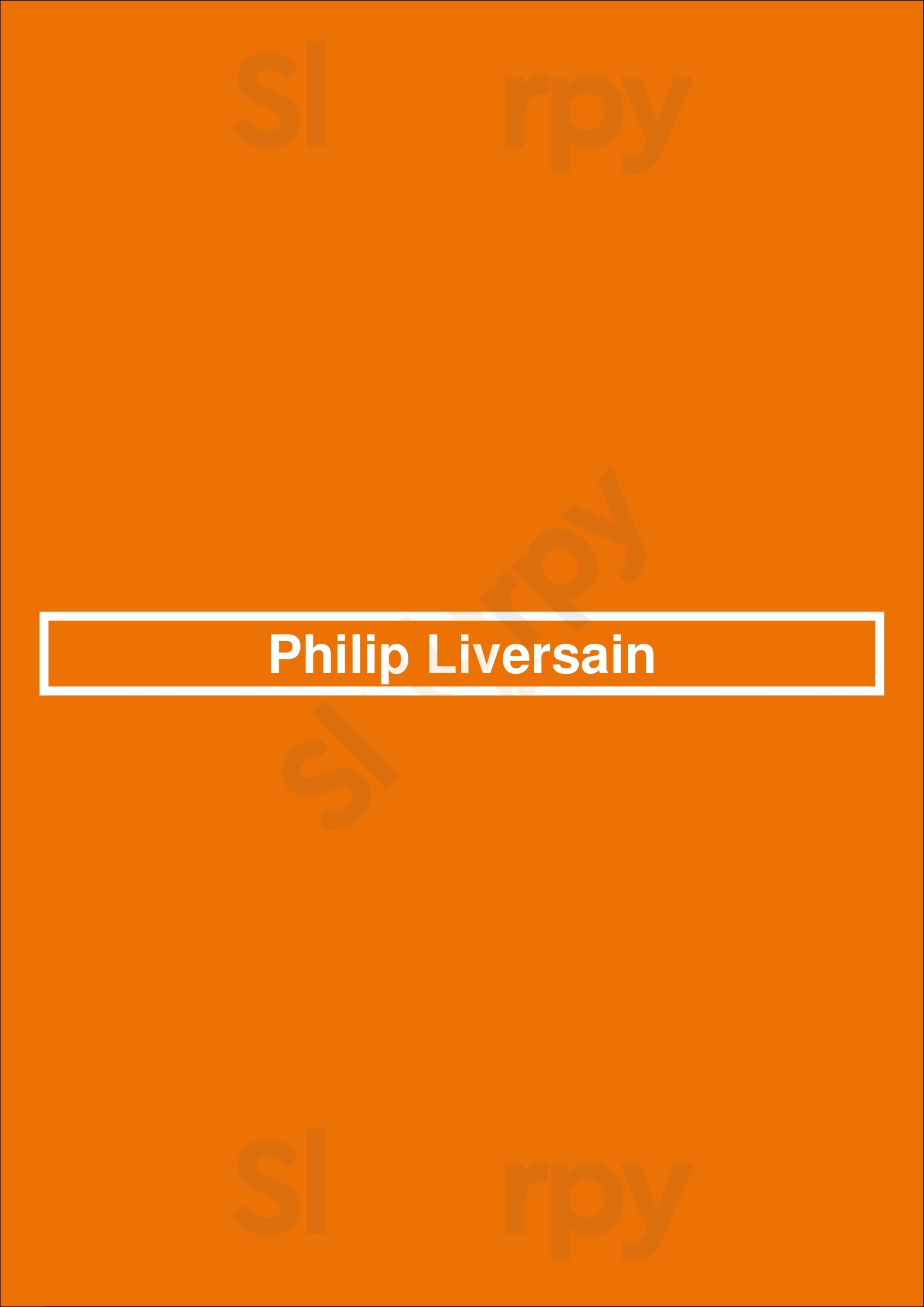 Philip Liversain Saint-Uze Menu - 1