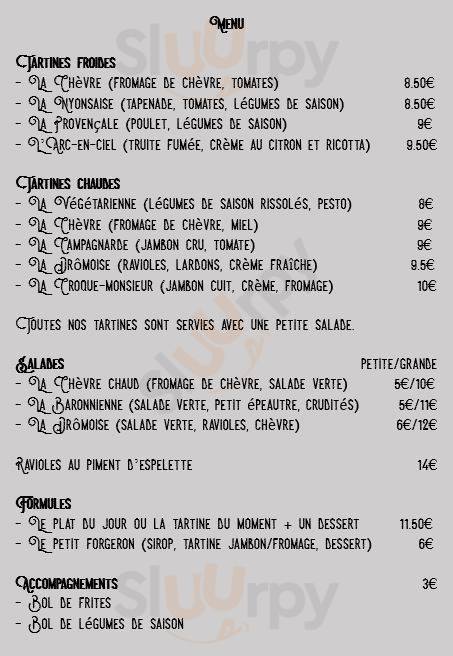 La Forge Sahune Menu - 1