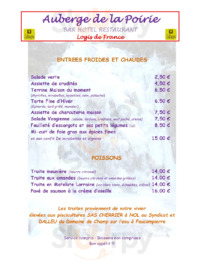 Auberge Restaurante De La Poirie, Tendon