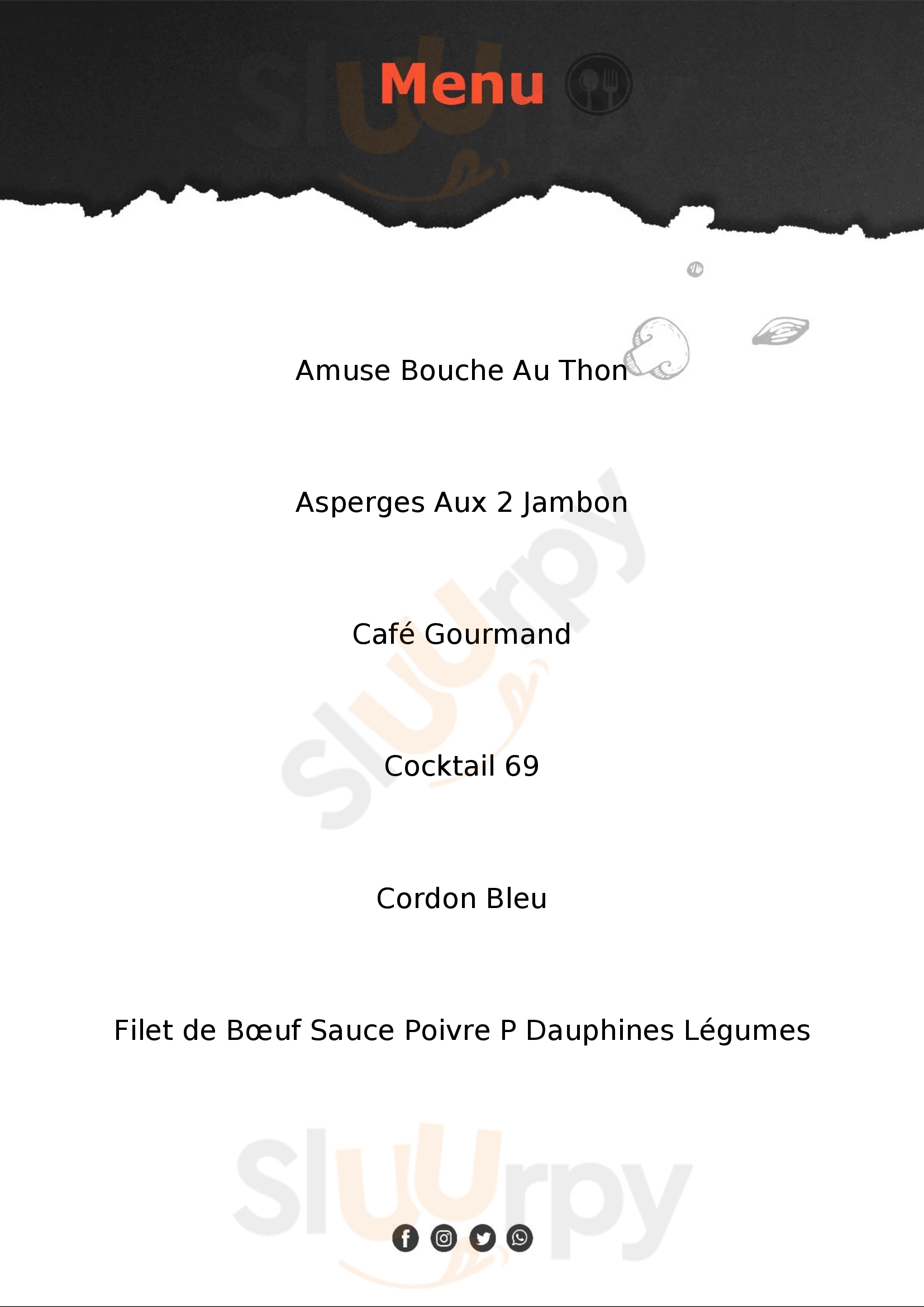 Le Bloom Vieux-Thann Menu - 1