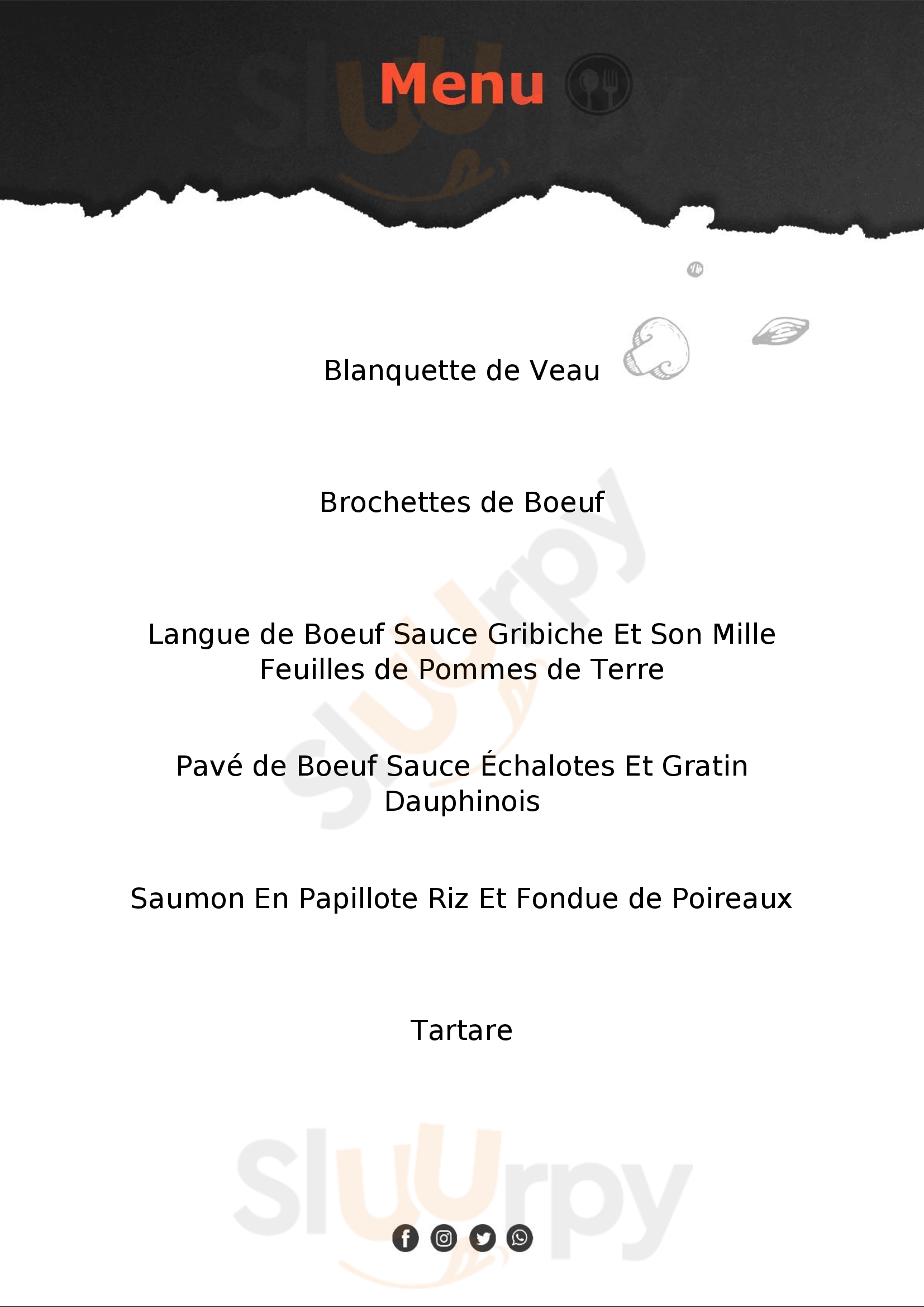 Restaurant La Renardière Sainte-Anne-La-Condamine Menu - 1