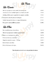 Auberge Le Signal menu