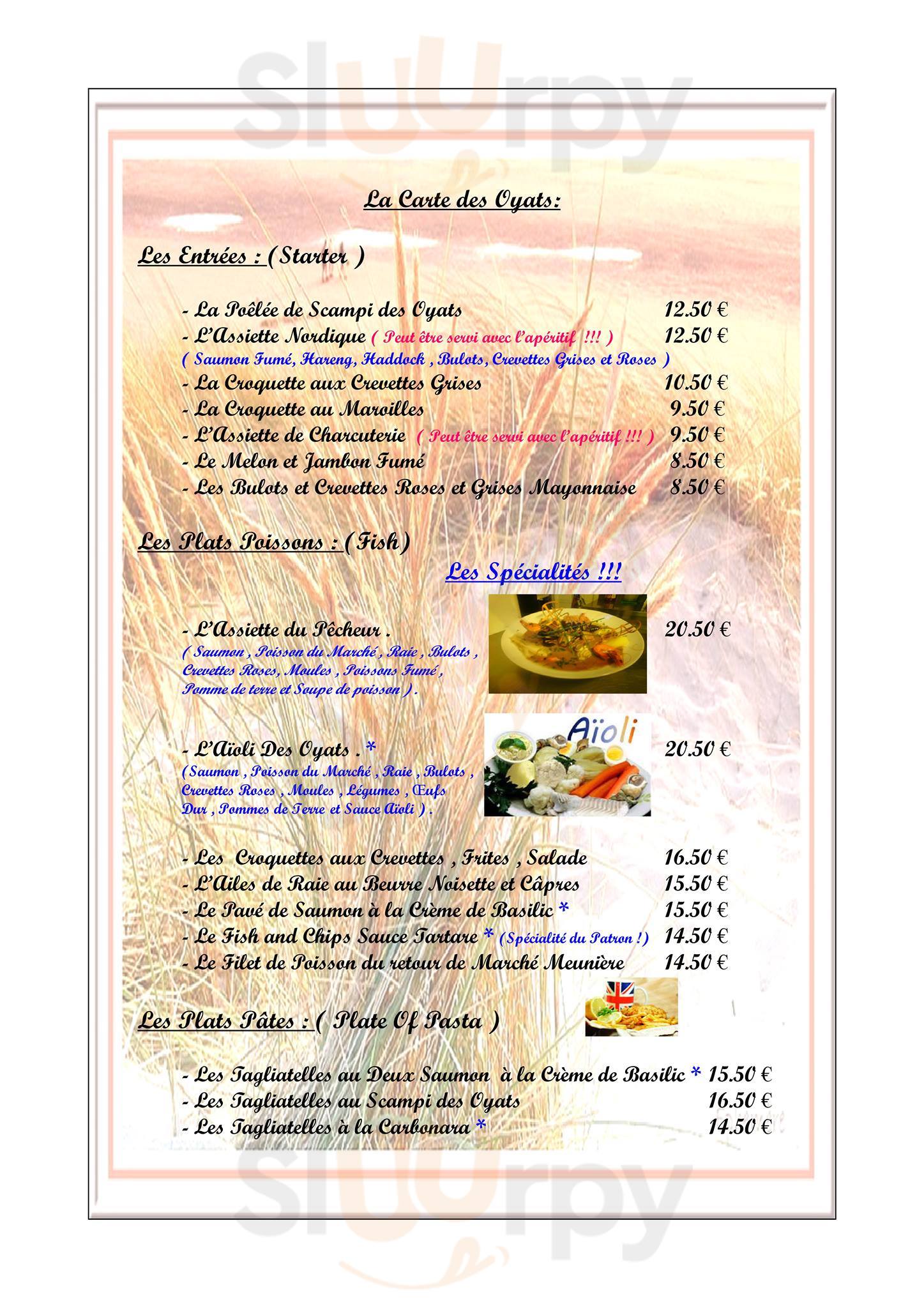 Les Oyats Leffrinckoucke Menu - 1