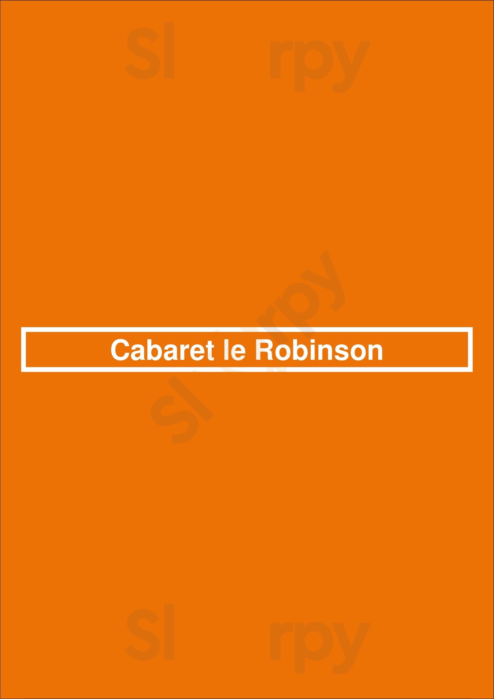 Cabaret Le Robinson Vernet Menu - 1