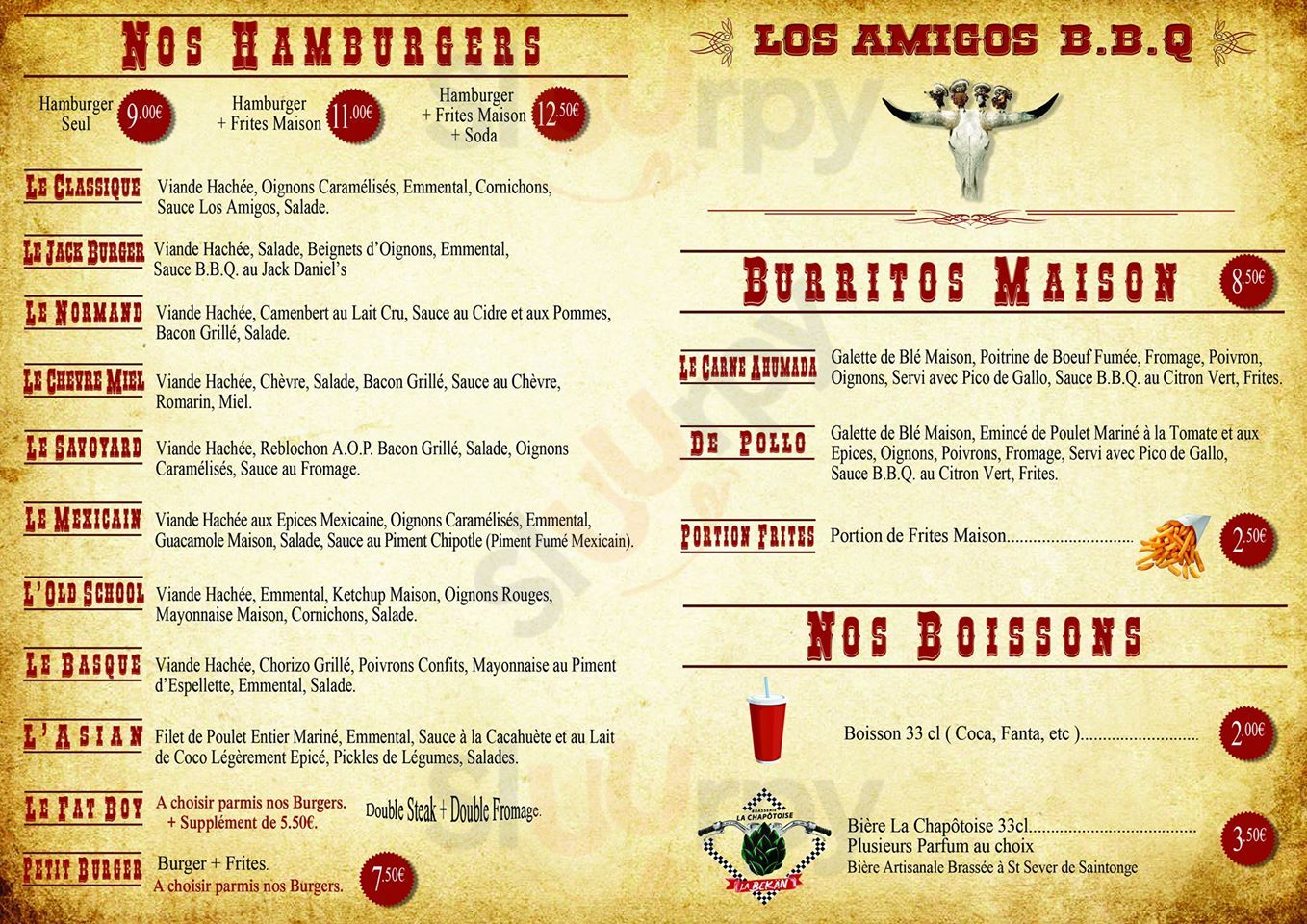 Los Amigos Bbq Rioux Menu - 1