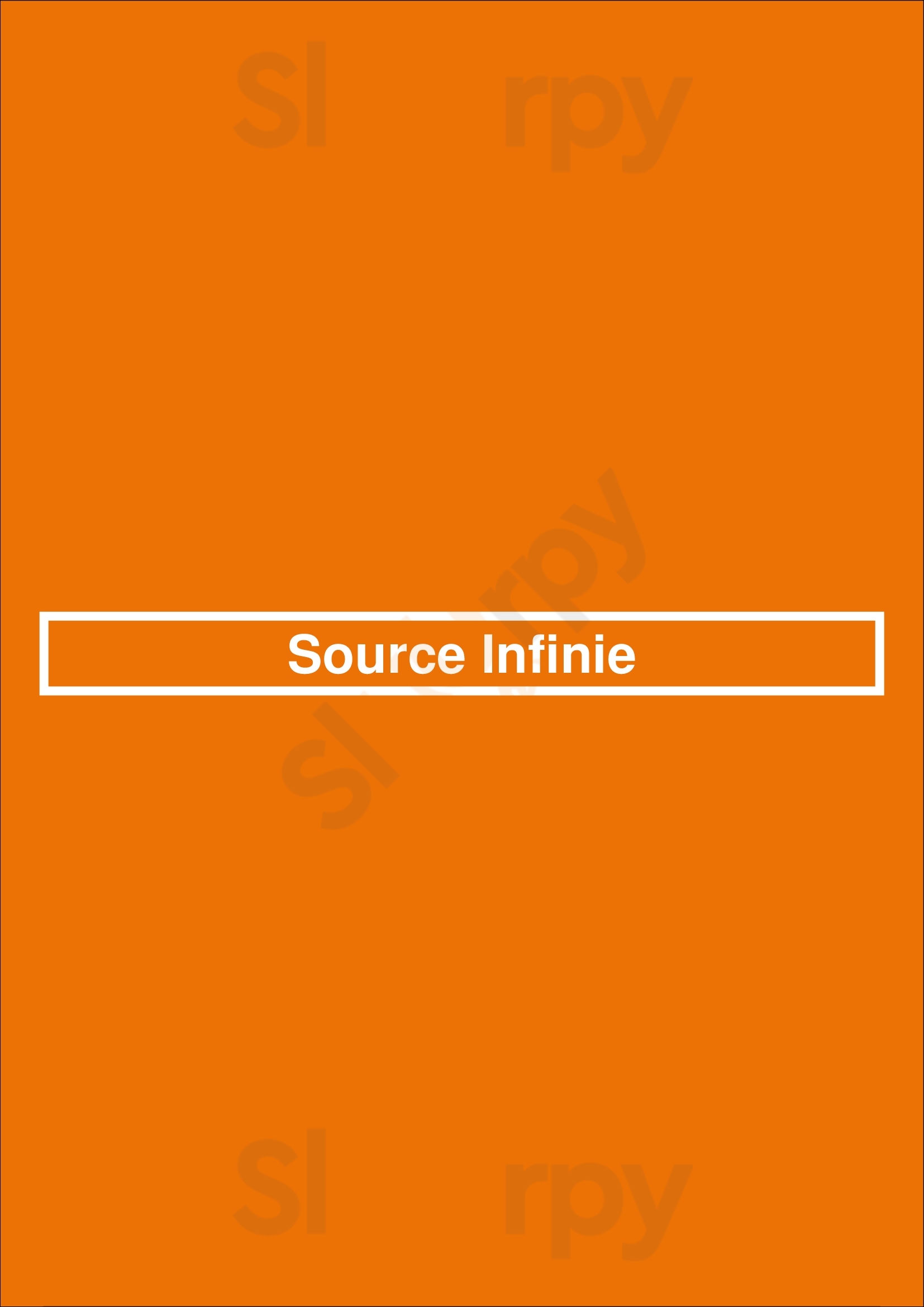 Source Infinie Paris Menu - 1
