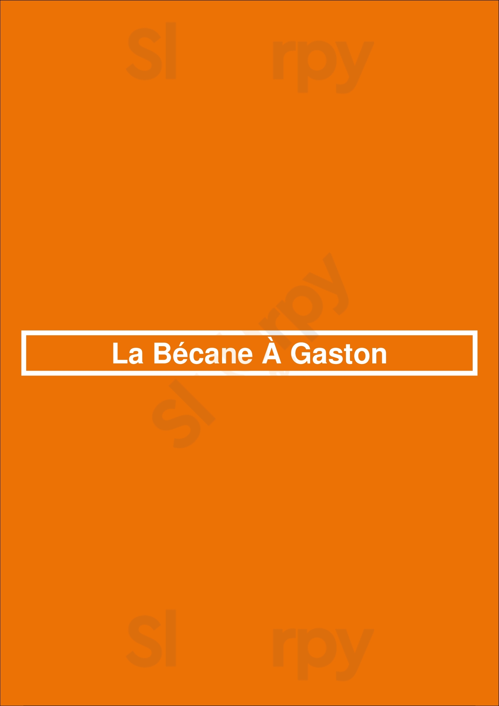 La Bécane À Gaston Paris Menu - 1