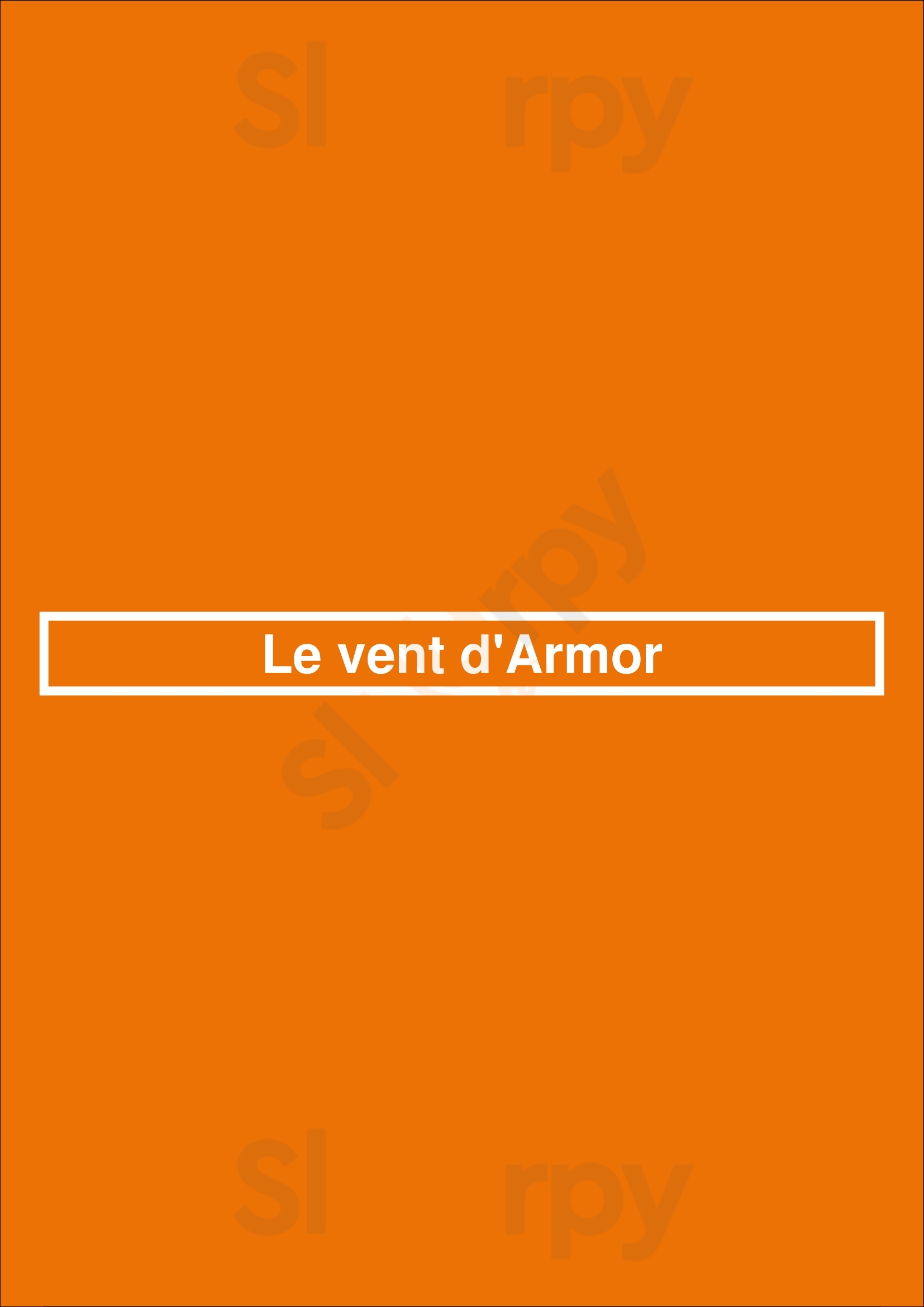 Le Vent D'armor Paris Menu - 1