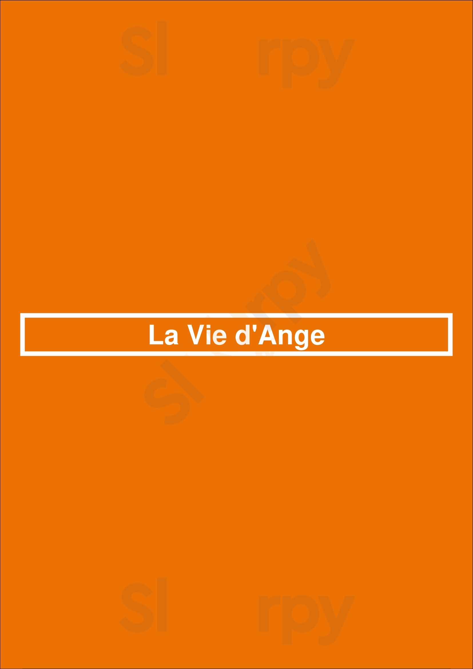 La Vie D'ange Paris Menu - 1