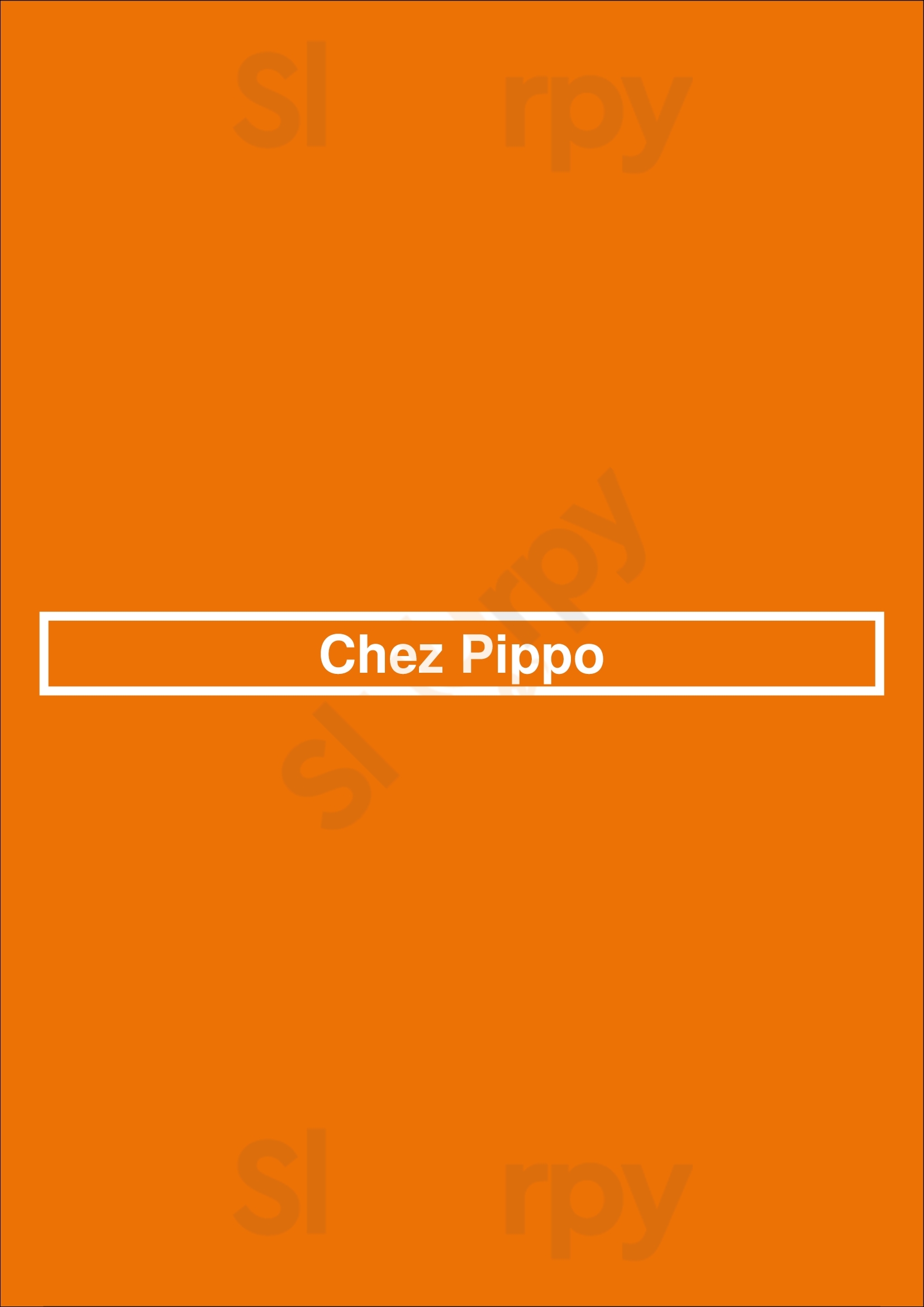 Chez Pippo Paris Menu - 1