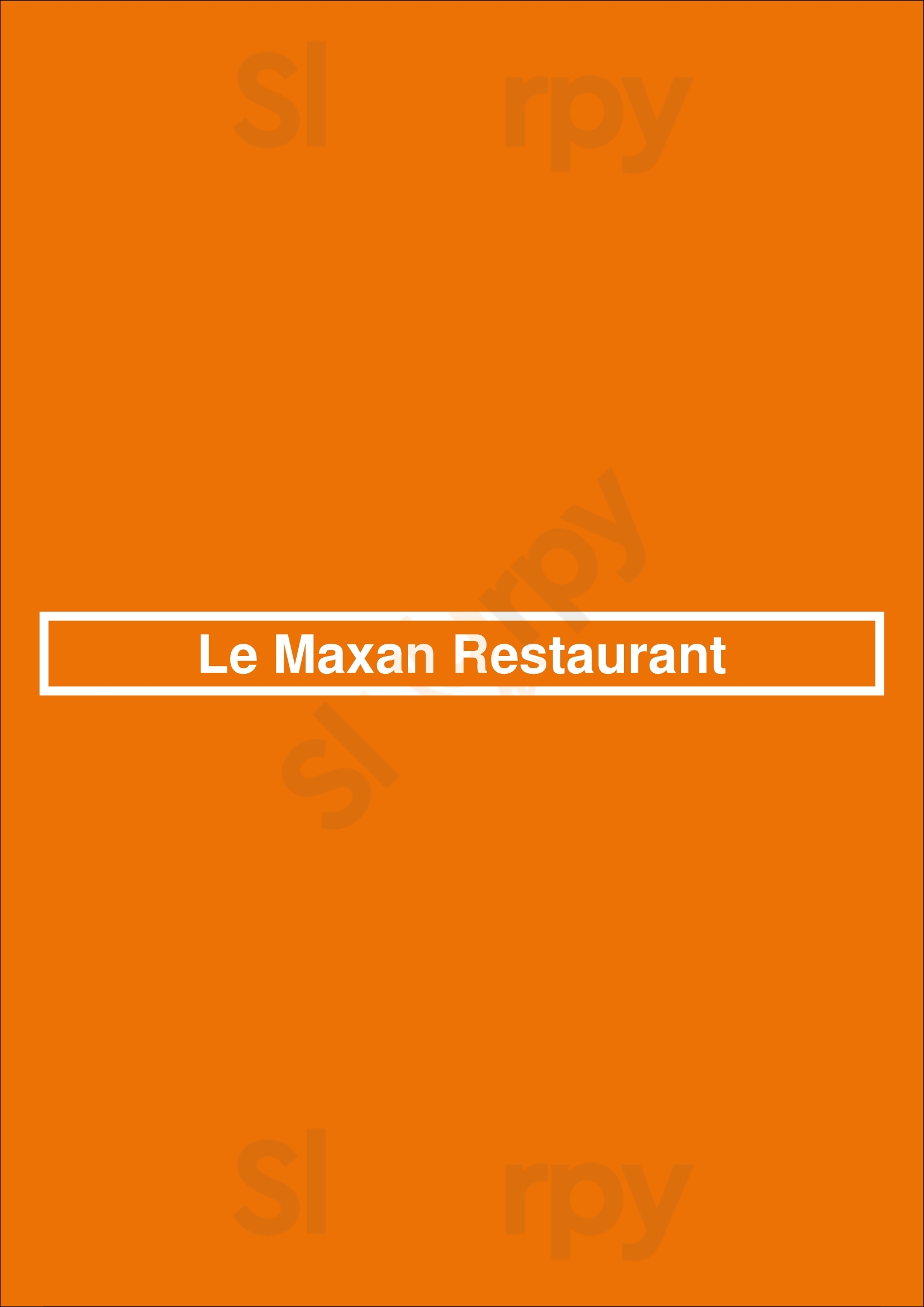 Le Maxan Restaurant Paris Menu - 1