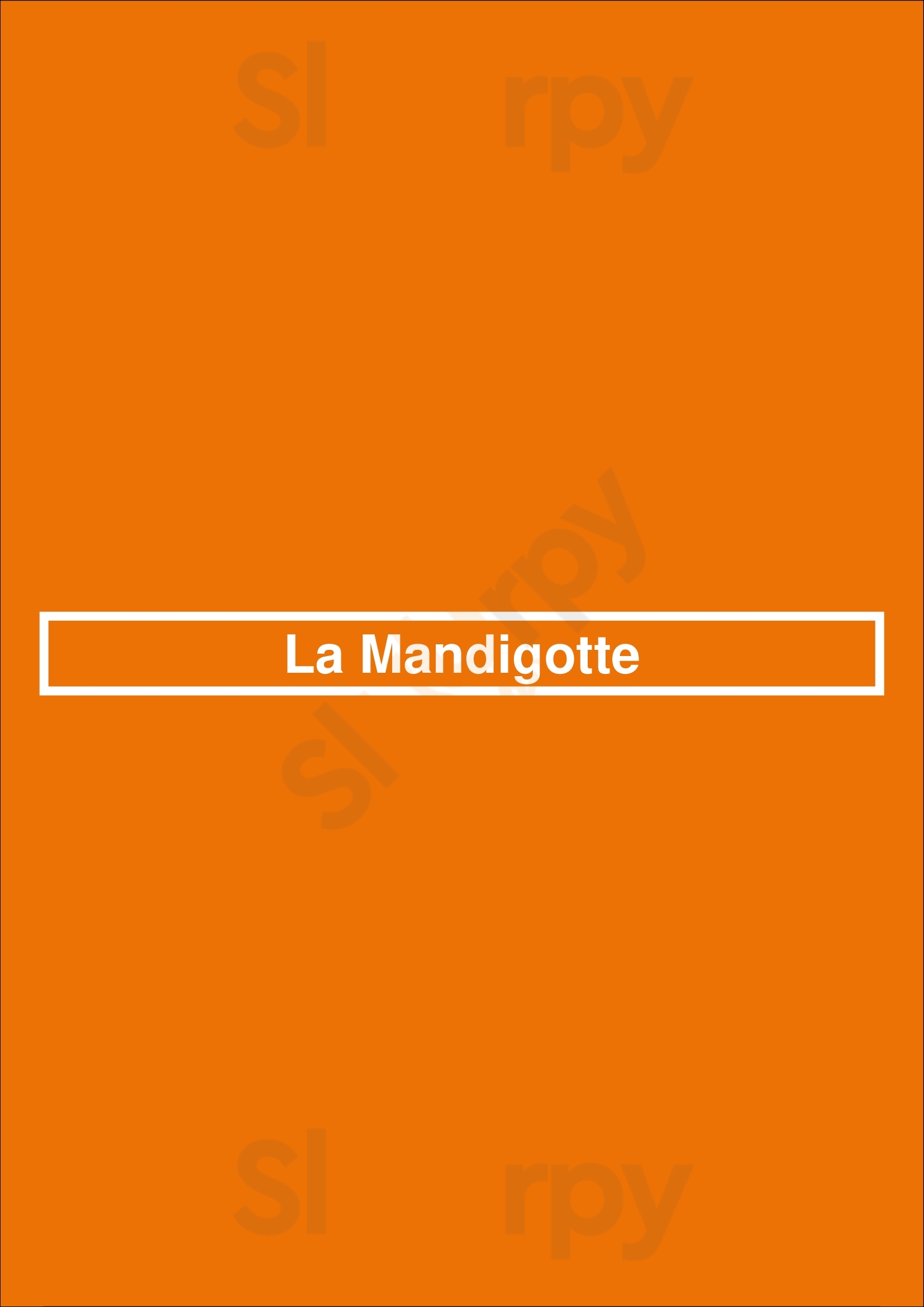 La Mandigotte Paris Menu - 1
