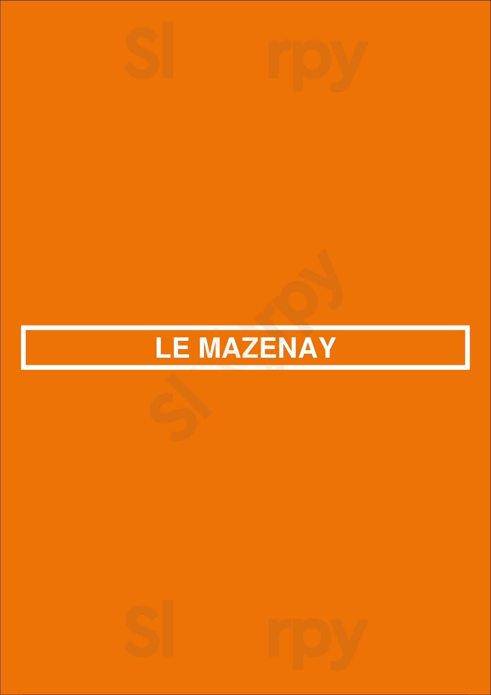 Le Mazenay Paris Menu - 1