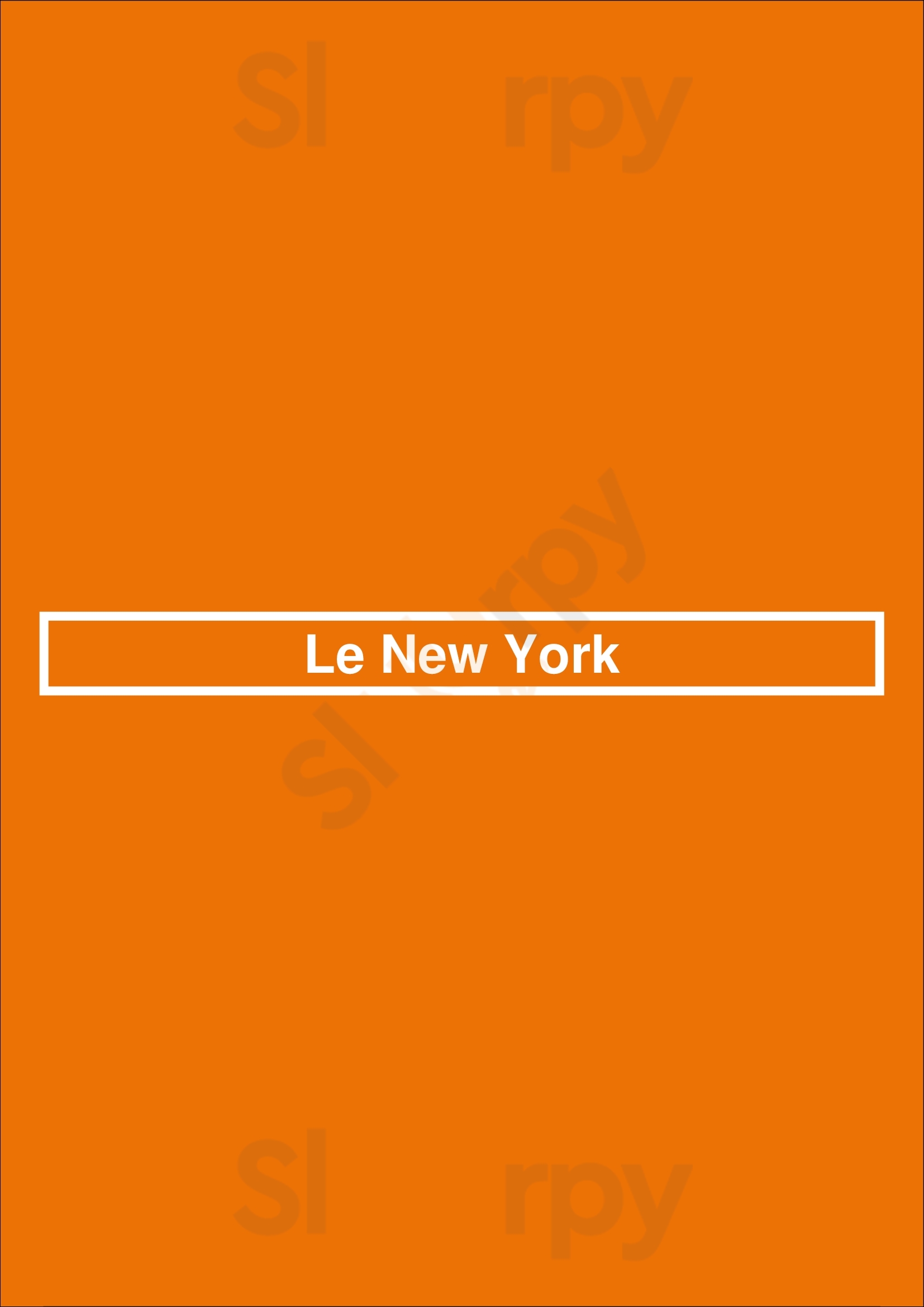Le New York Paris Menu - 1