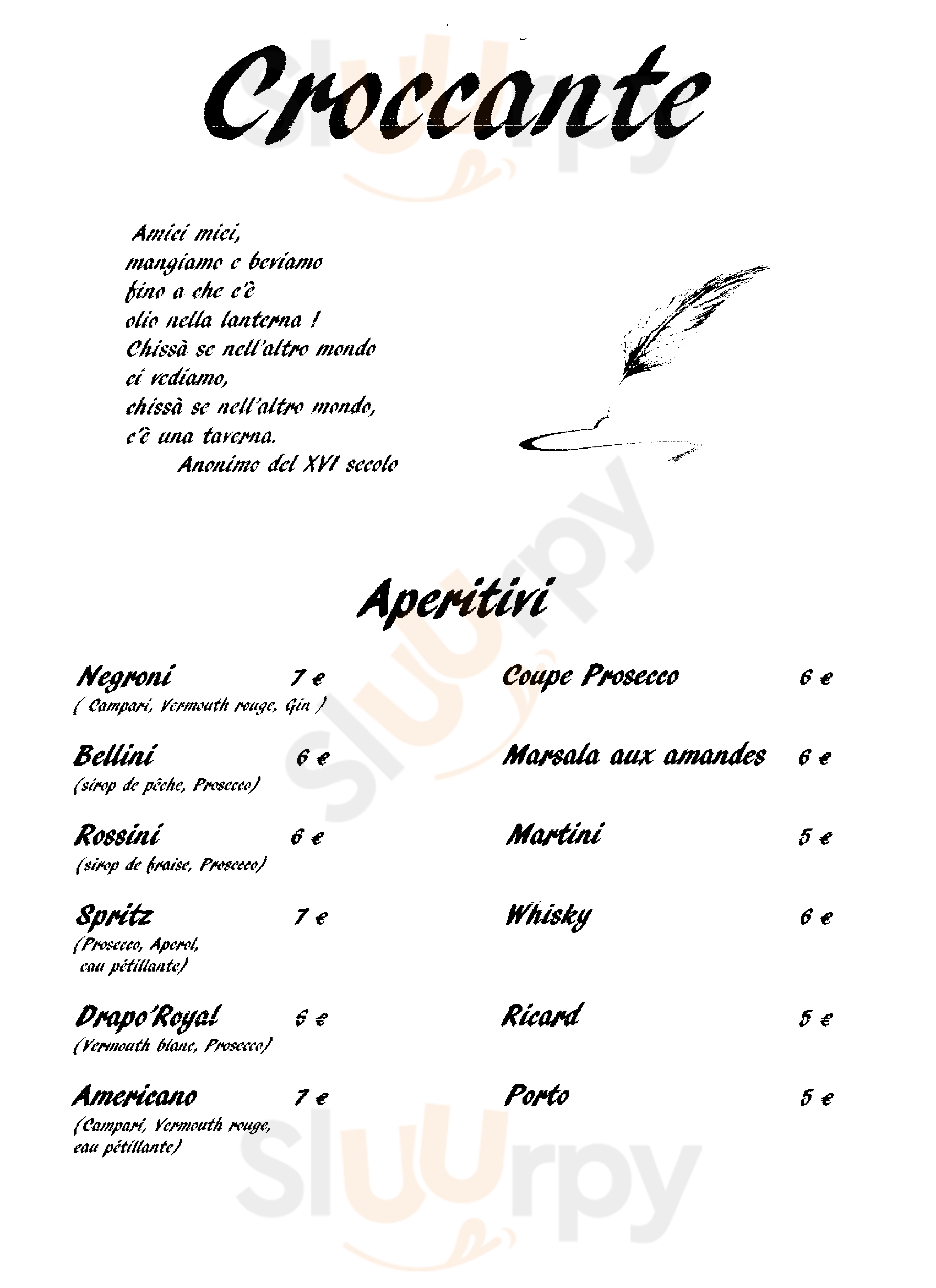 Croccante Paris Menu - 1