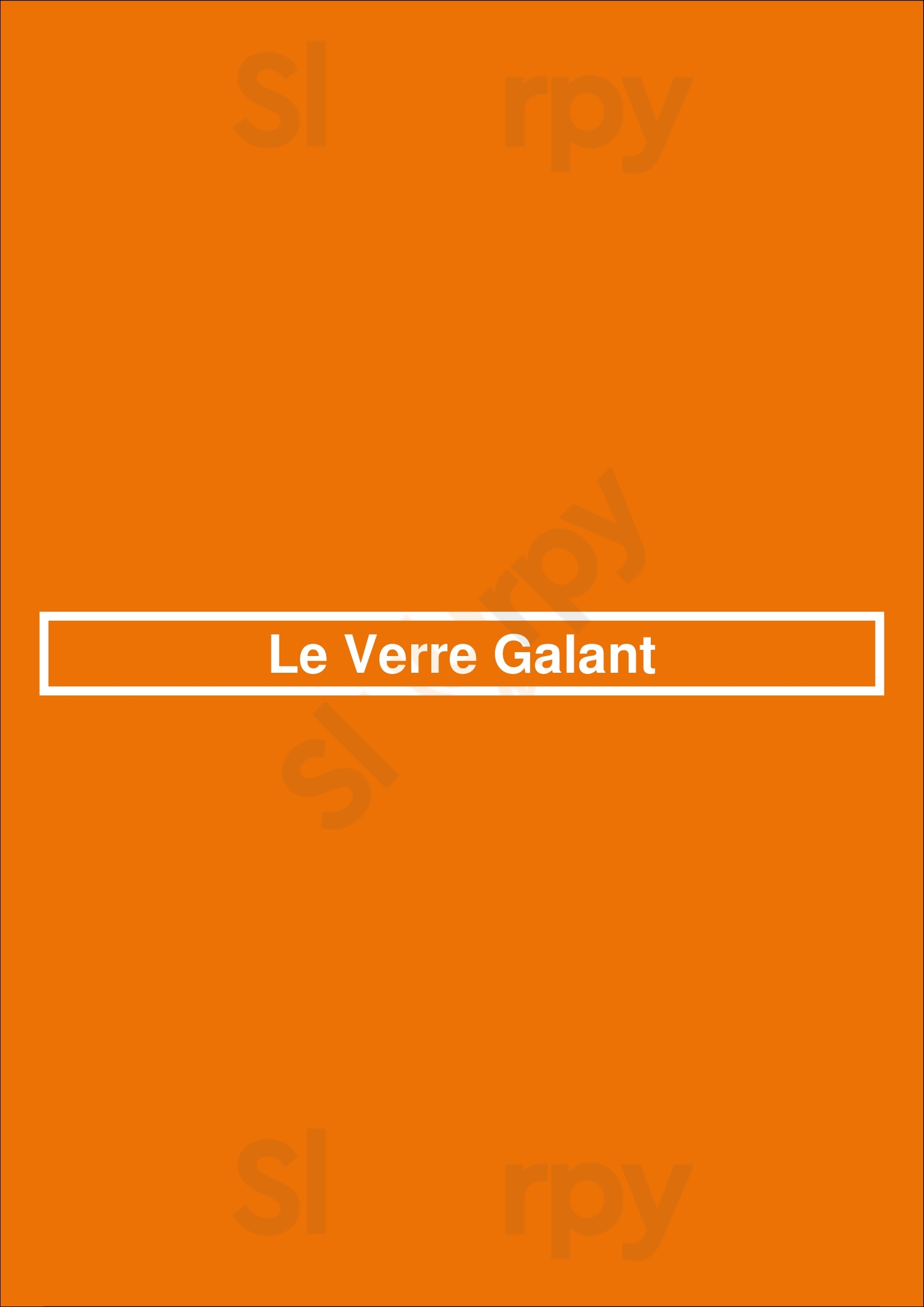 Le Verre Galant Paris Menu - 1