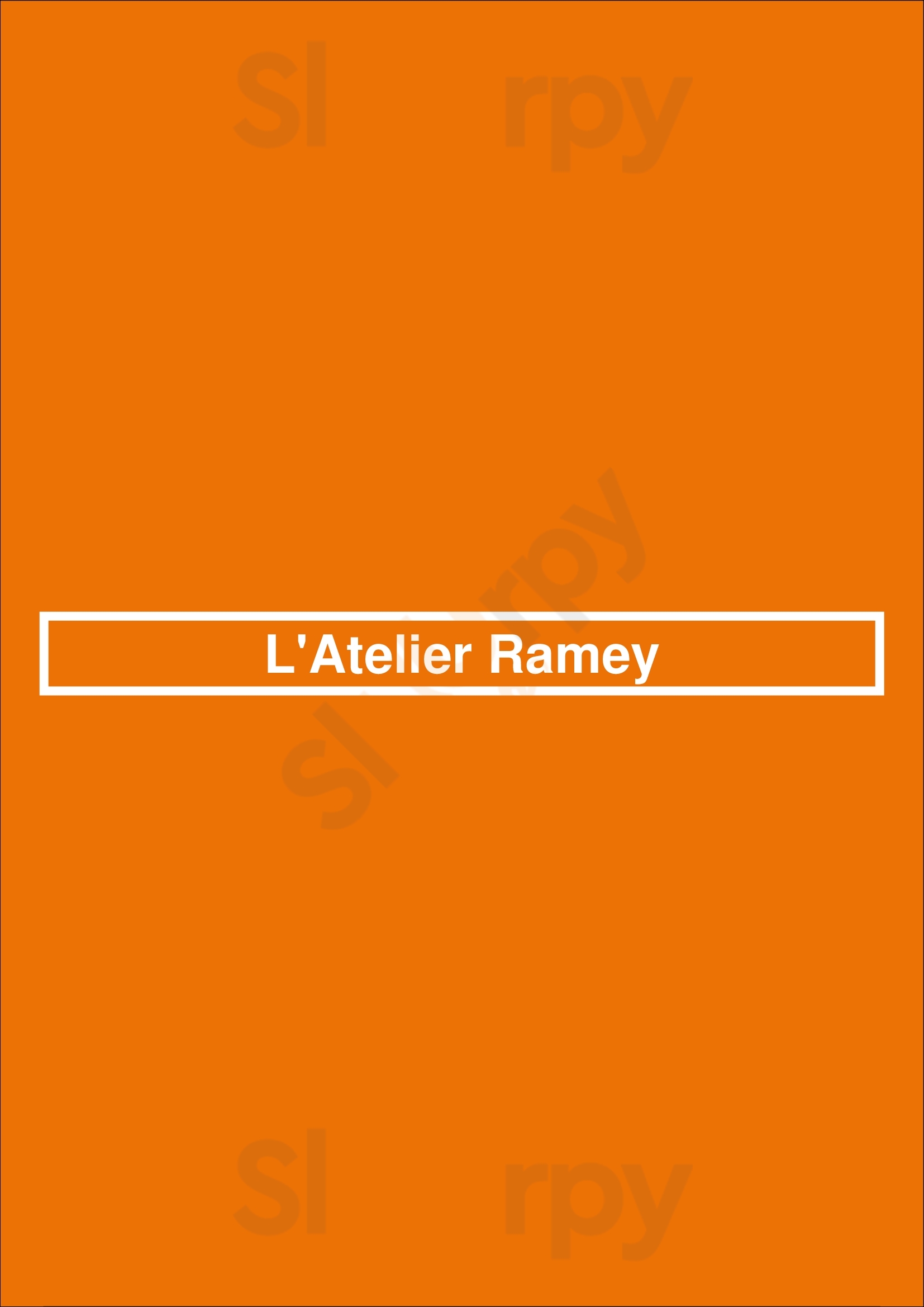 L'atelier Ramey Paris Menu - 1