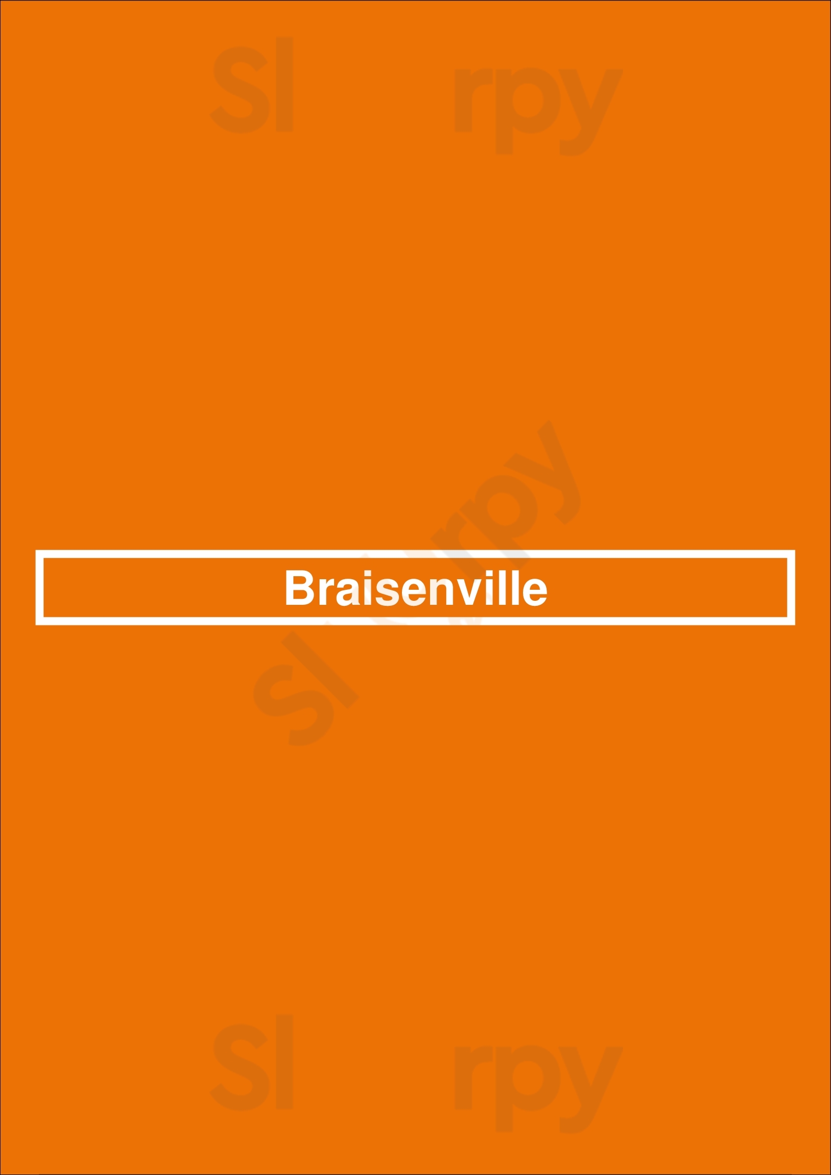 Braisenville Paris Menu - 1