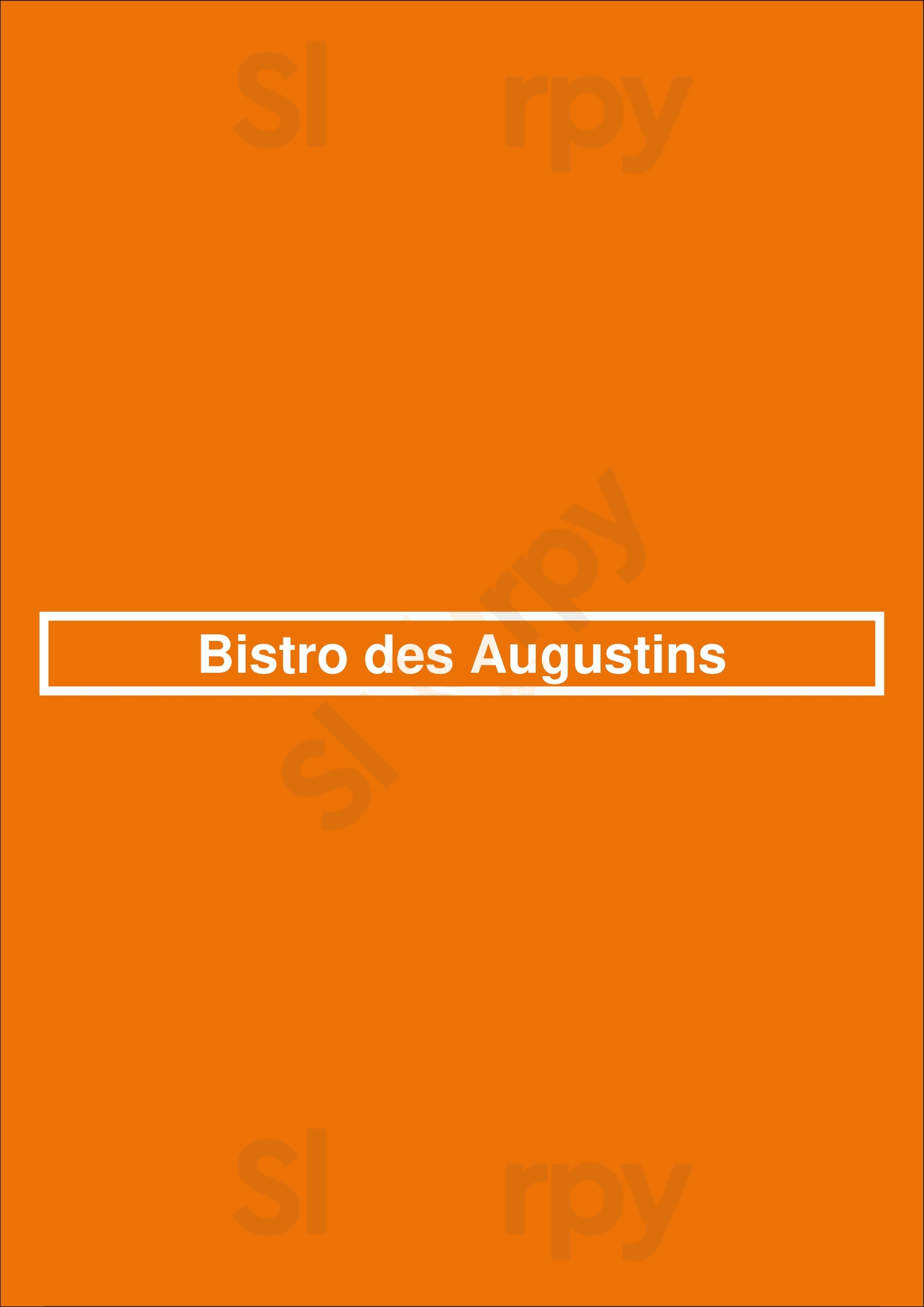 Bistro Des Augustins Paris Menu - 1