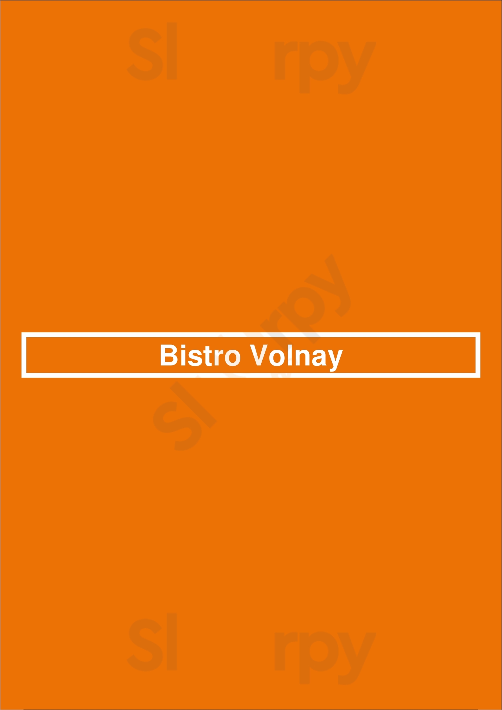 Bistro Volnay Paris Menu - 1
