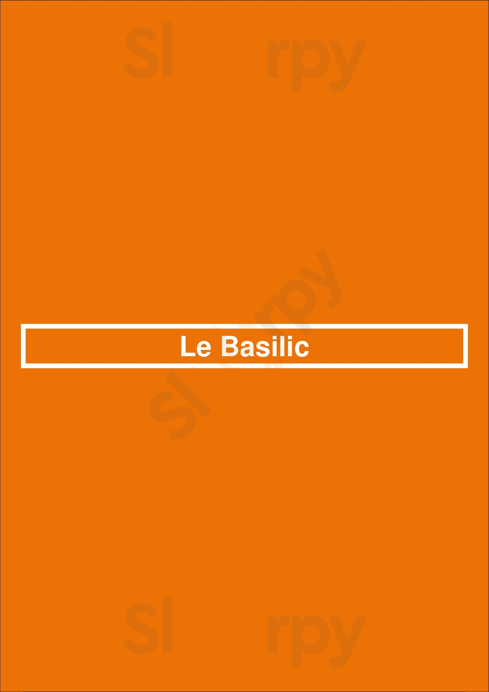Le Basilic Paris Menu - 1