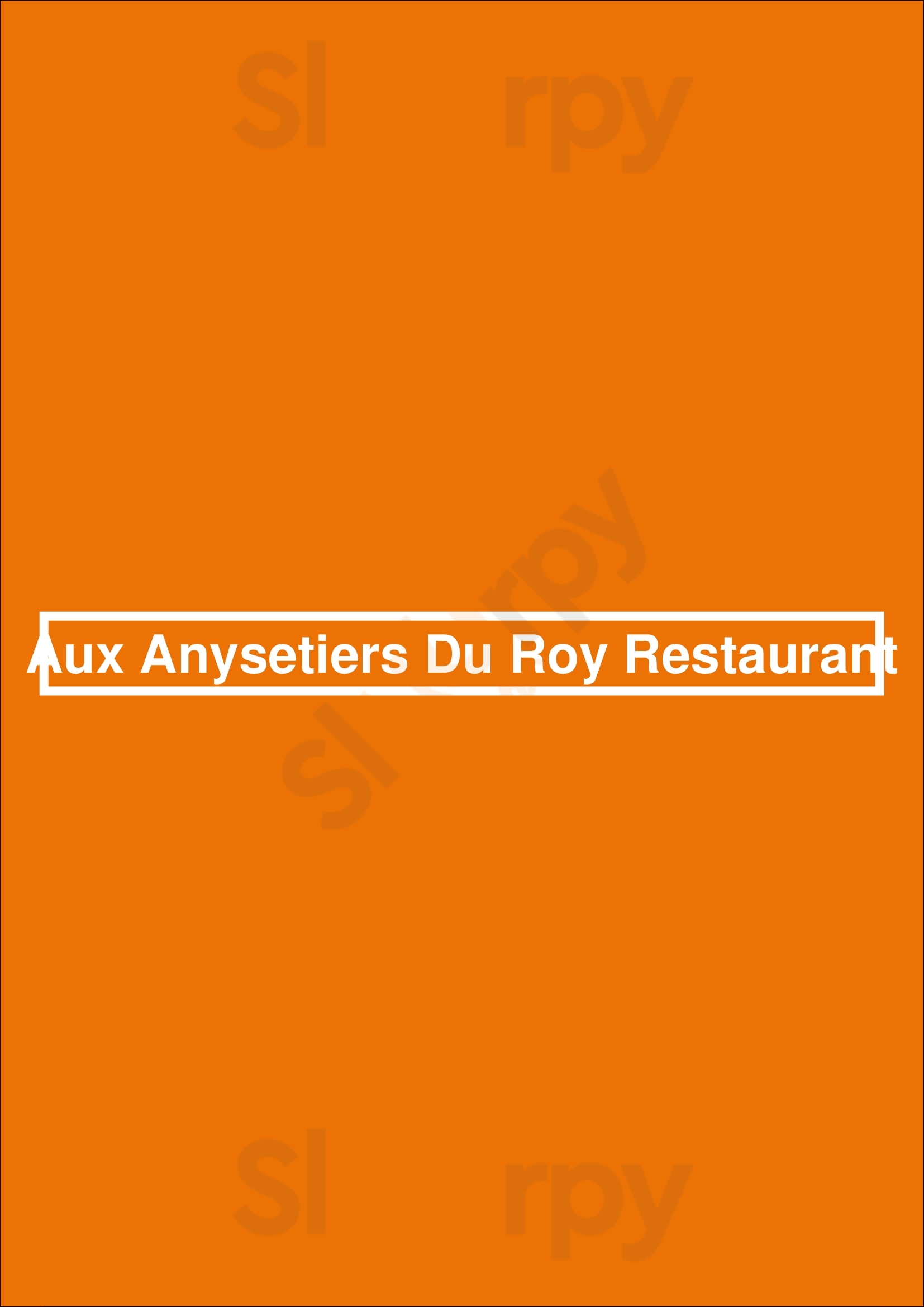 Aux Anysetiers Du Roy Restaurant Paris Menu - 1