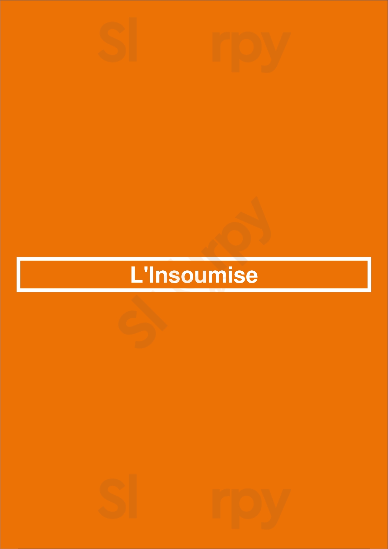 L'insoumise Paris Menu - 1