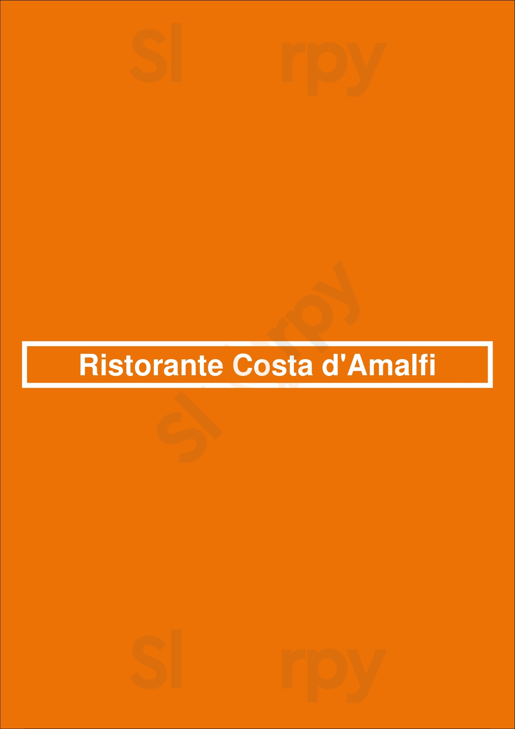 Ristorante Costa D'amalfi Paris Menu - 1
