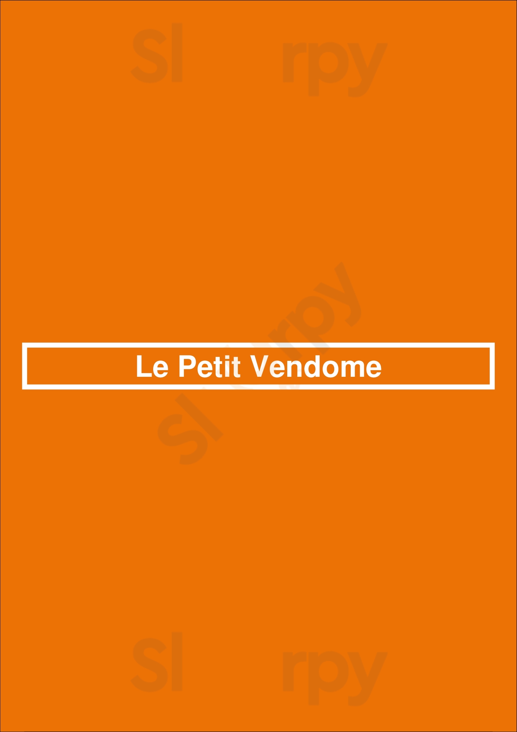 Le Petit Vendome Paris Menu - 1