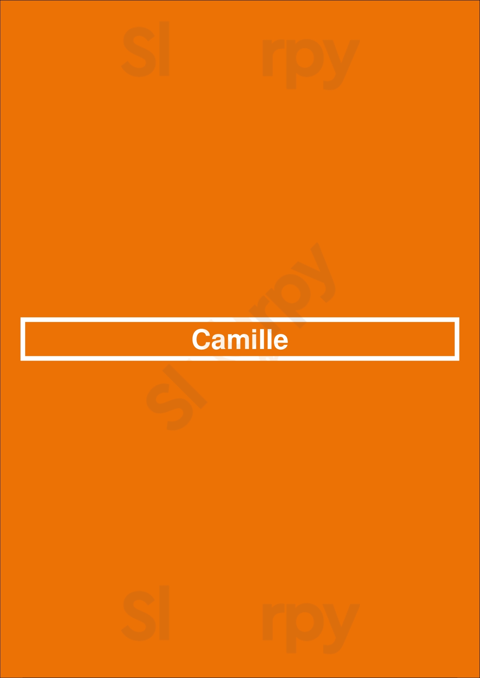 Camille Paris Menu - 1