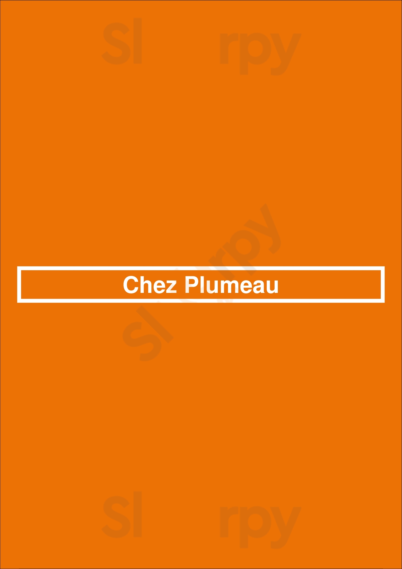 Chez Plumeau Paris Menu - 1