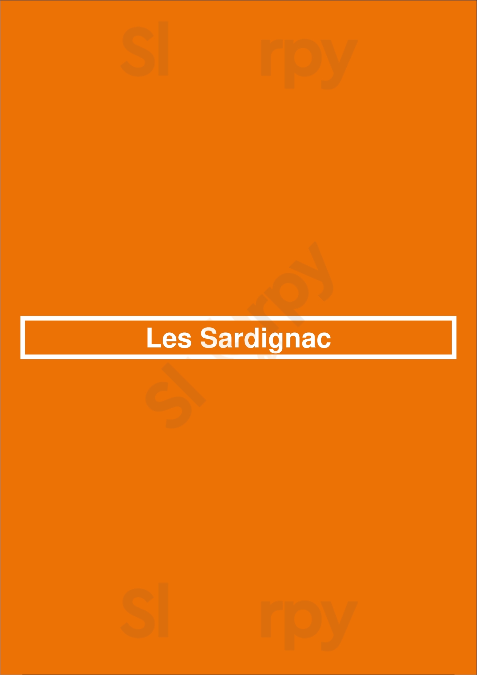 Les Sardignac Paris Menu - 1