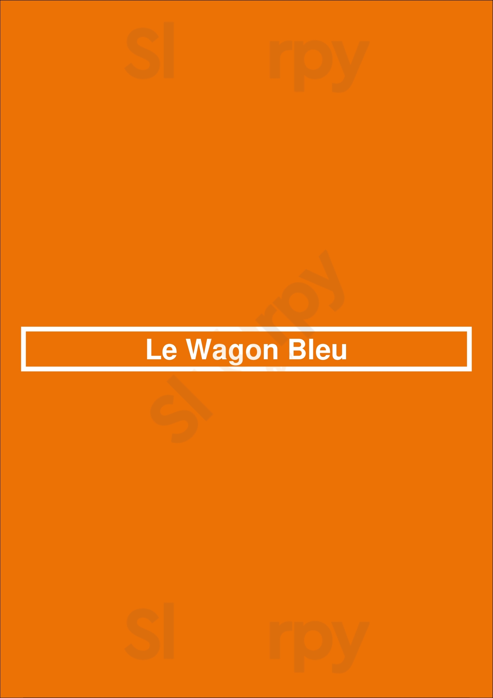 Le Wagon Bleu Paris Menu - 1