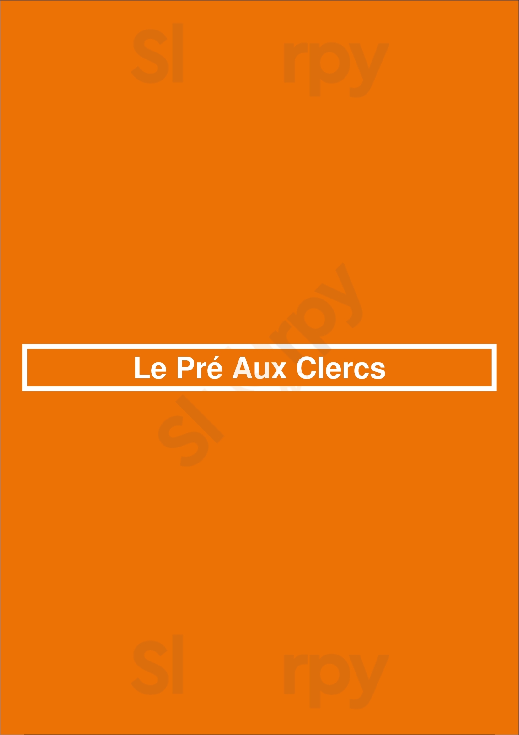 Le Pré Aux Clercs Paris Menu - 1