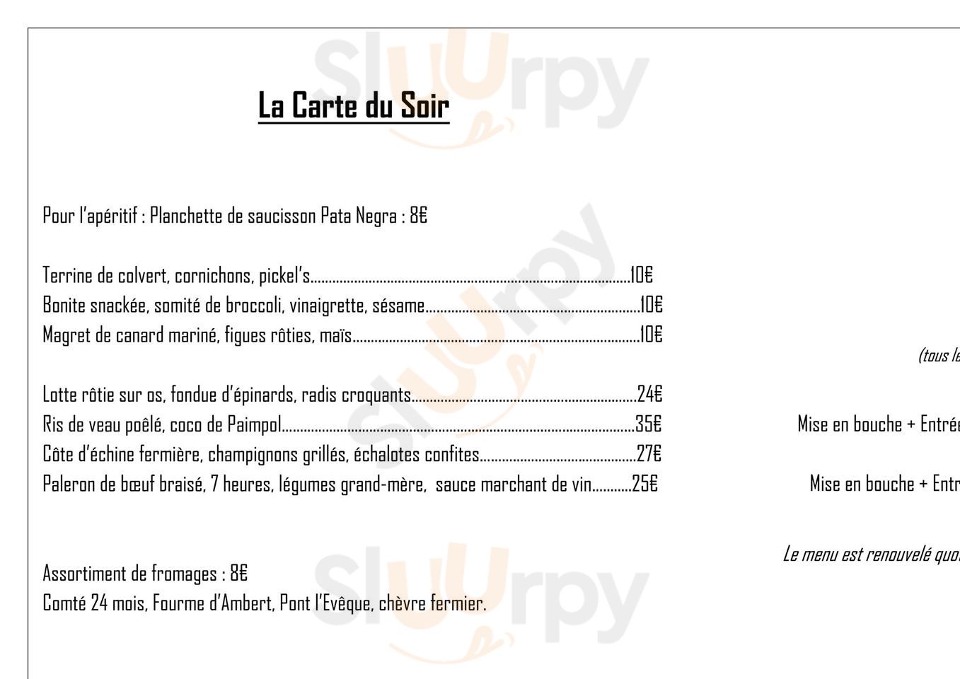 Wadja Paris Menu - 1