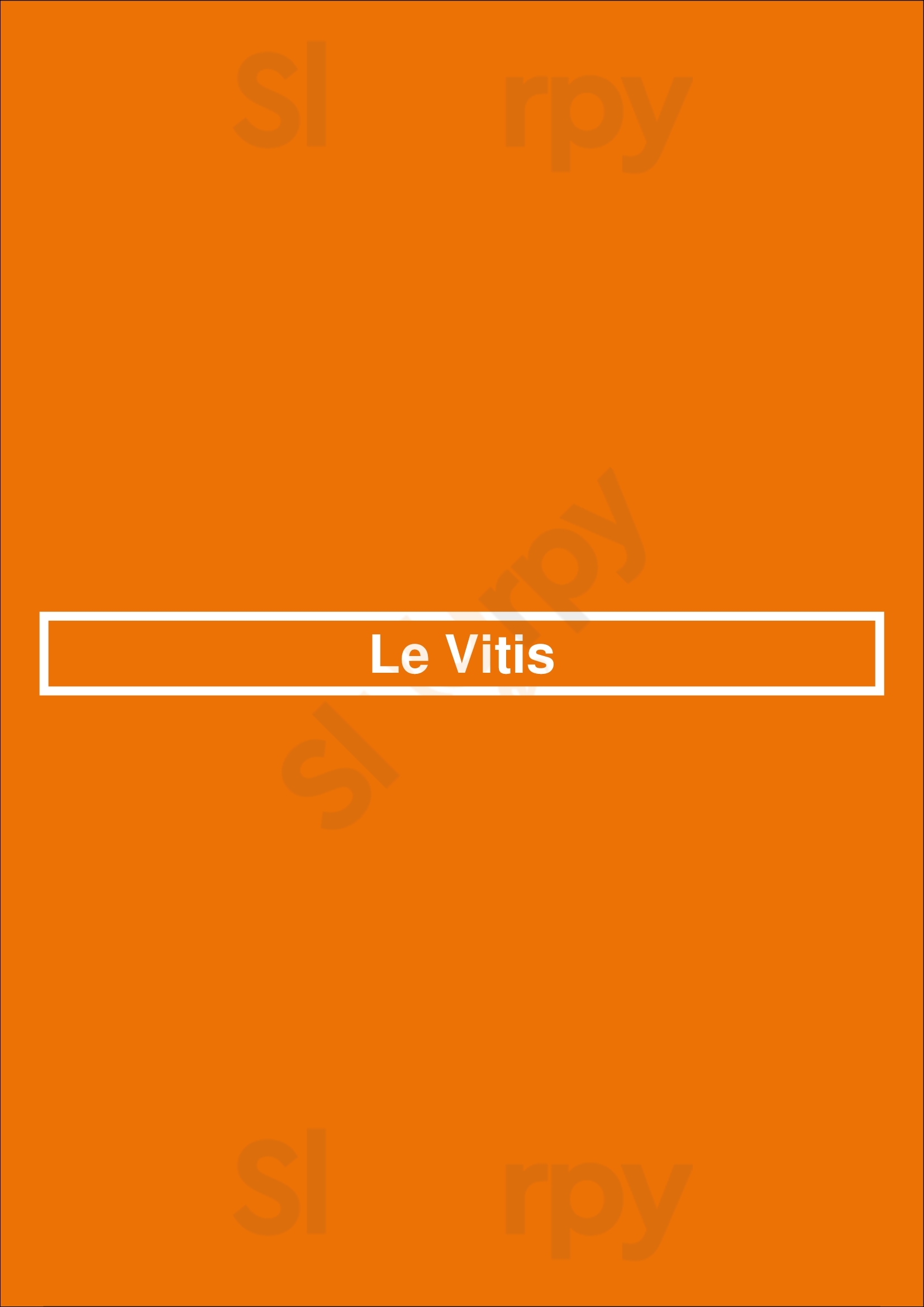 Le Vitis Paris Menu - 1