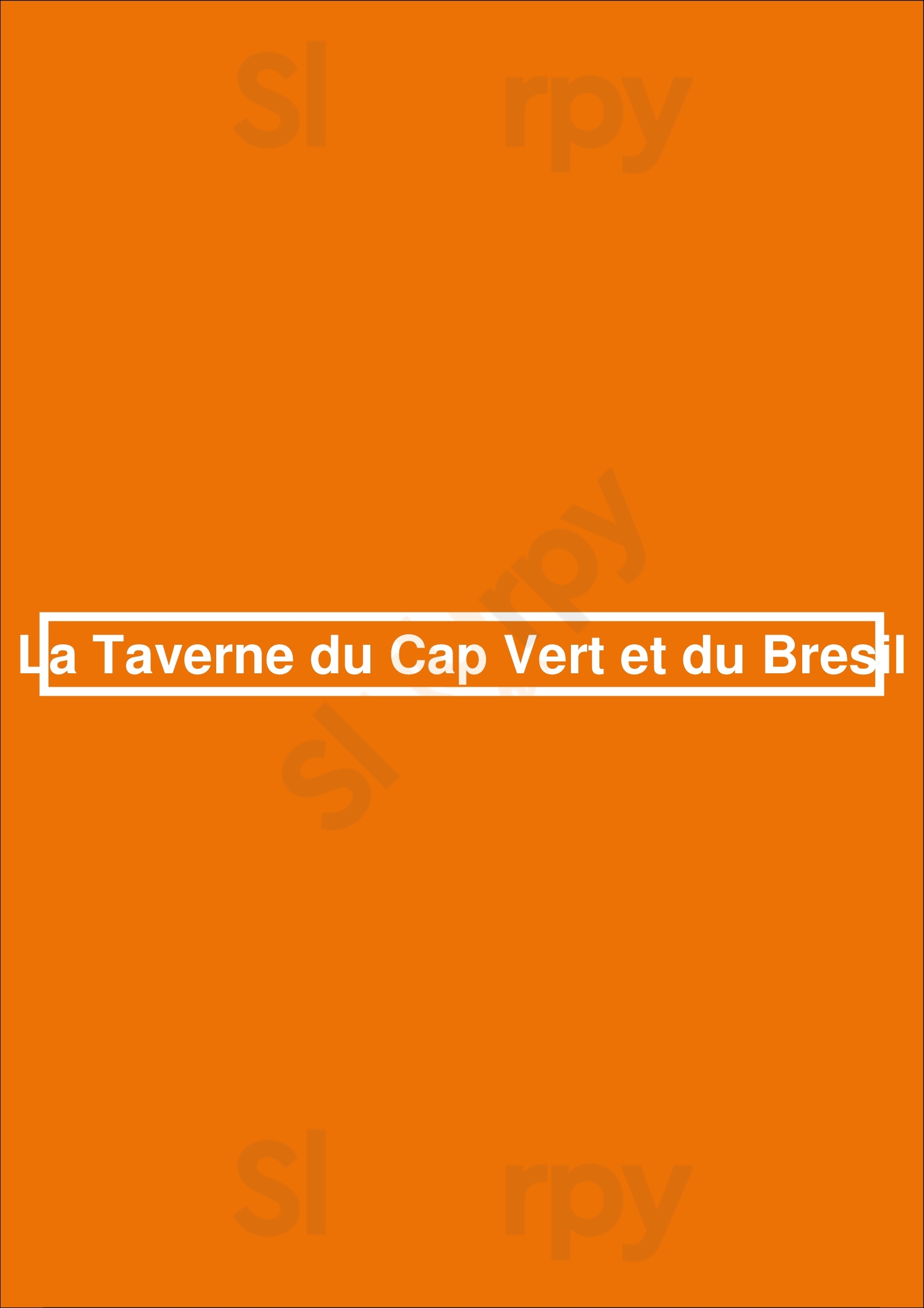 La Taverne Du Cap Vert Et Du Bresil Paris Menu - 1