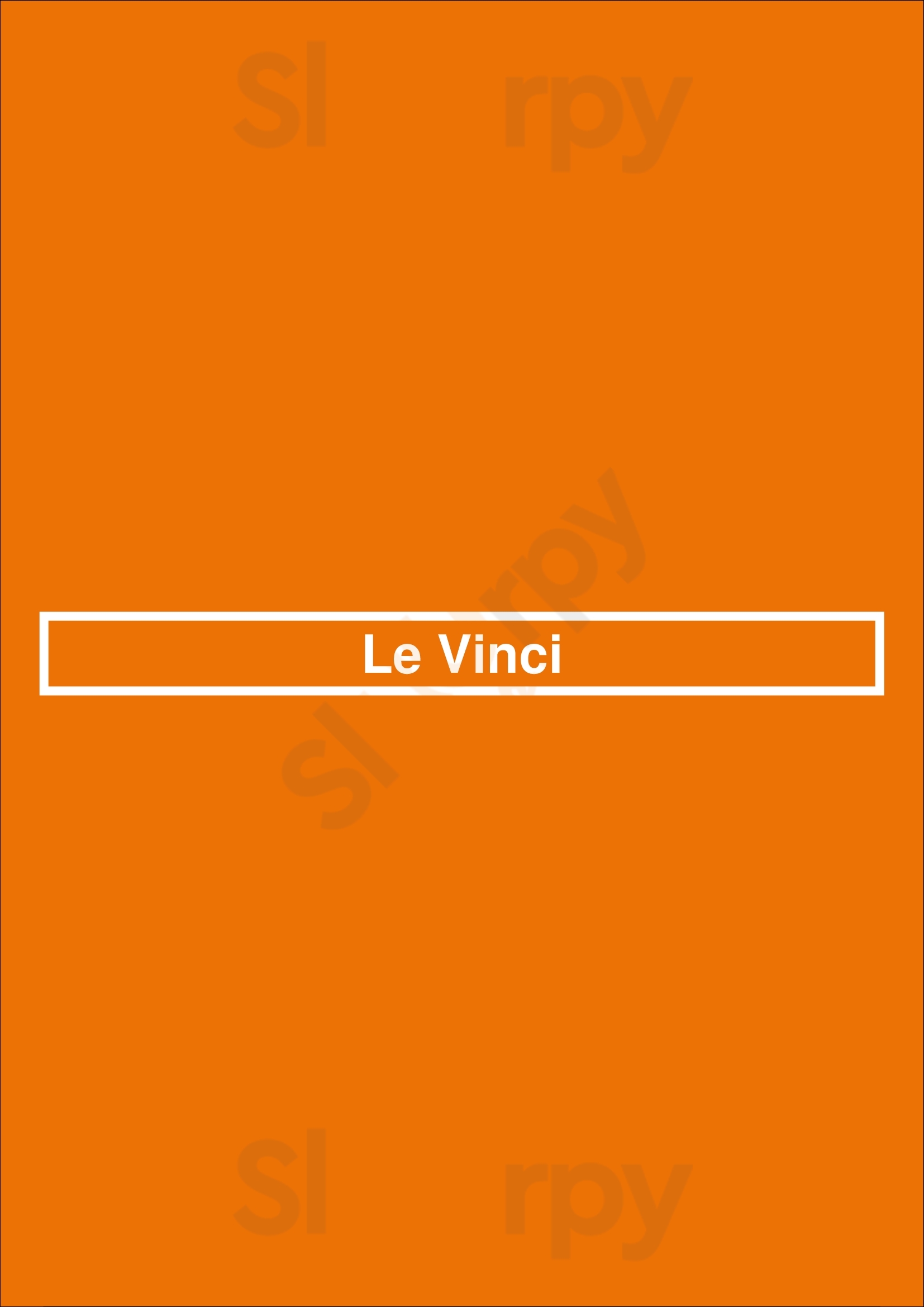 Le Vinci Paris Menu - 1