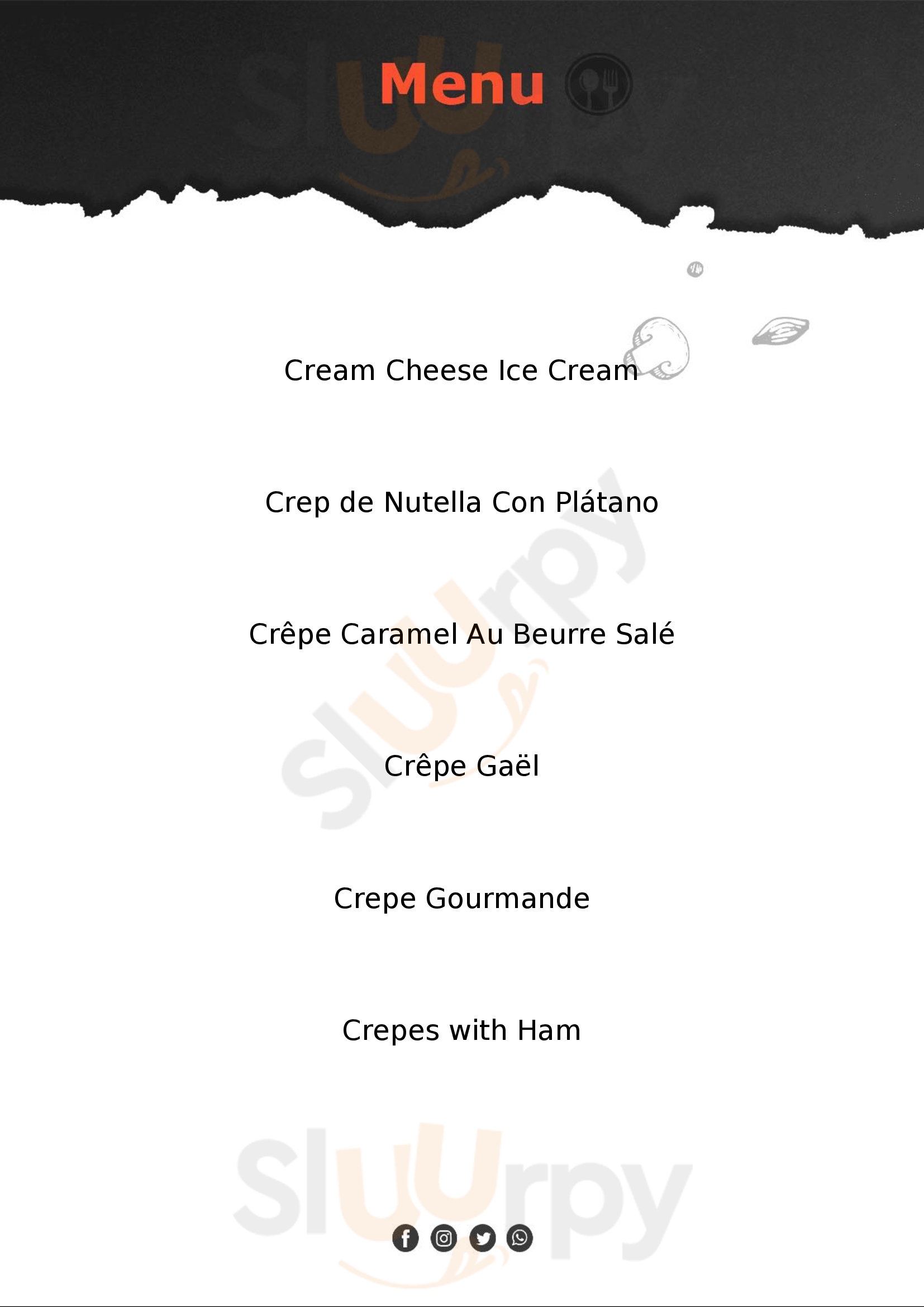 Sacre-ceour Crepe Cafe Paris Menu - 1
