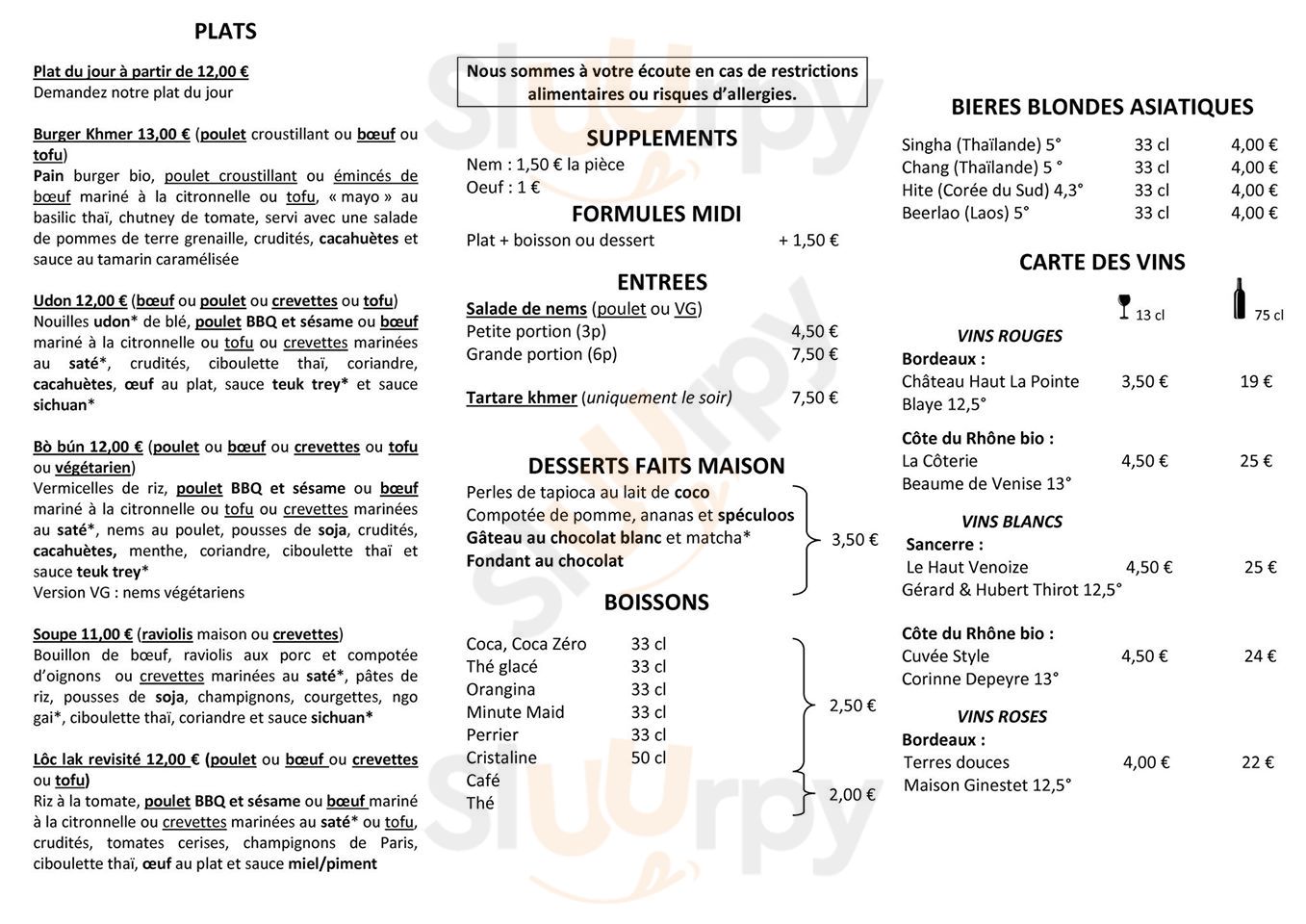 Touytouyt Paris Menu - 1