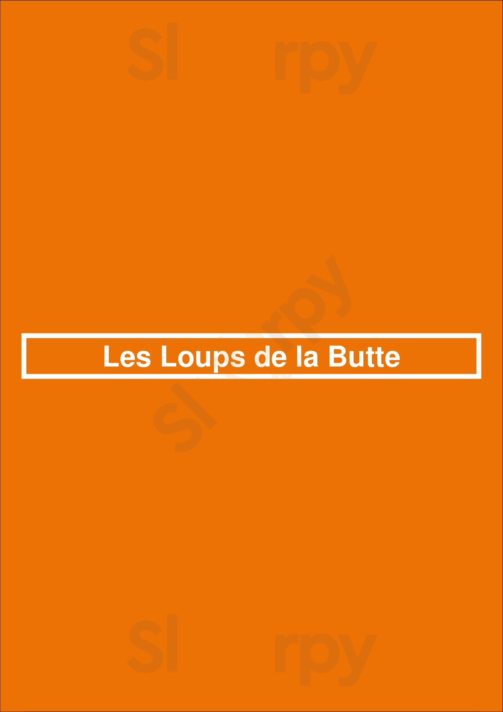 Les Loups De La Butte Paris Menu - 1
