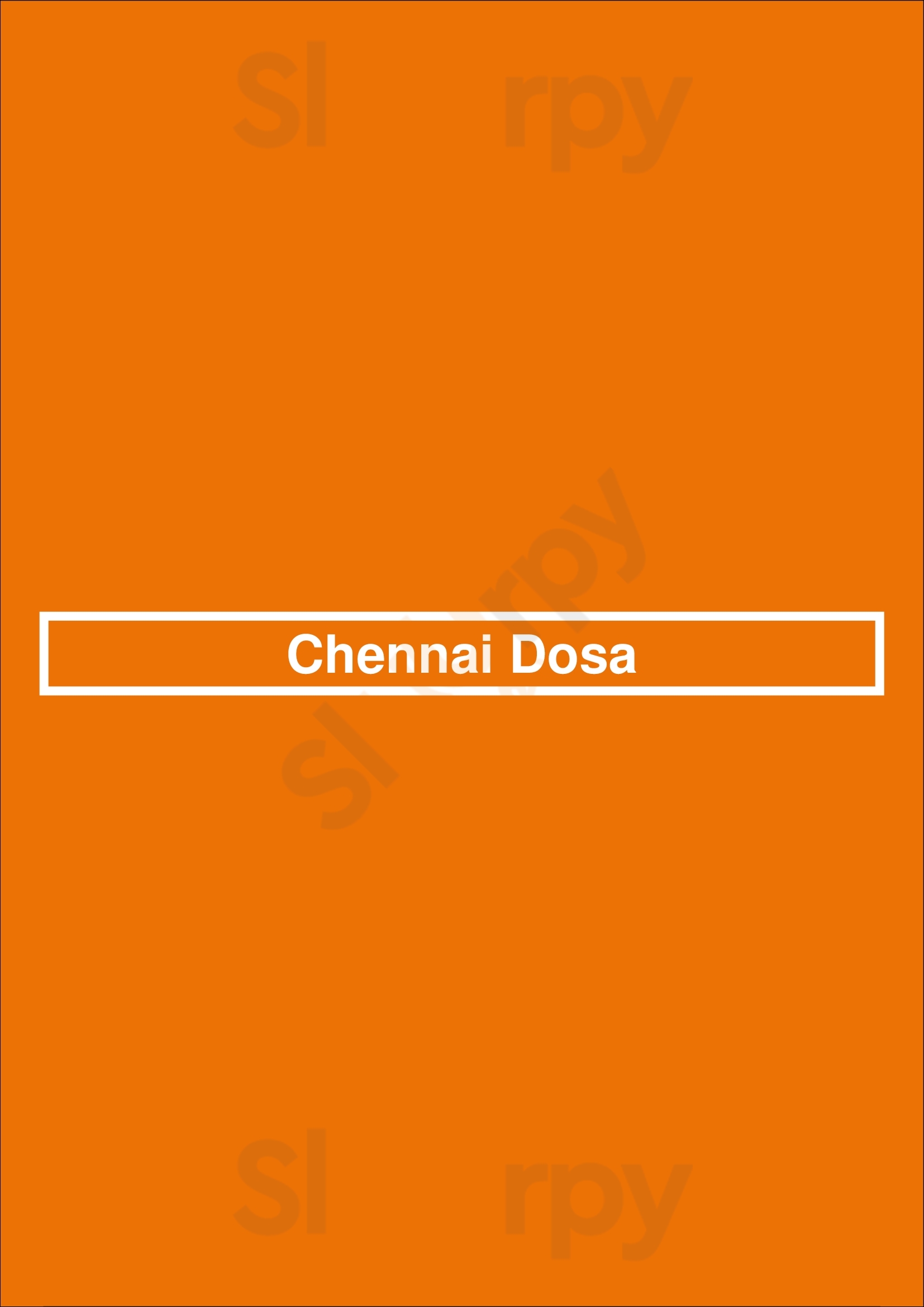 Chennai Dosa Paris Menu - 1