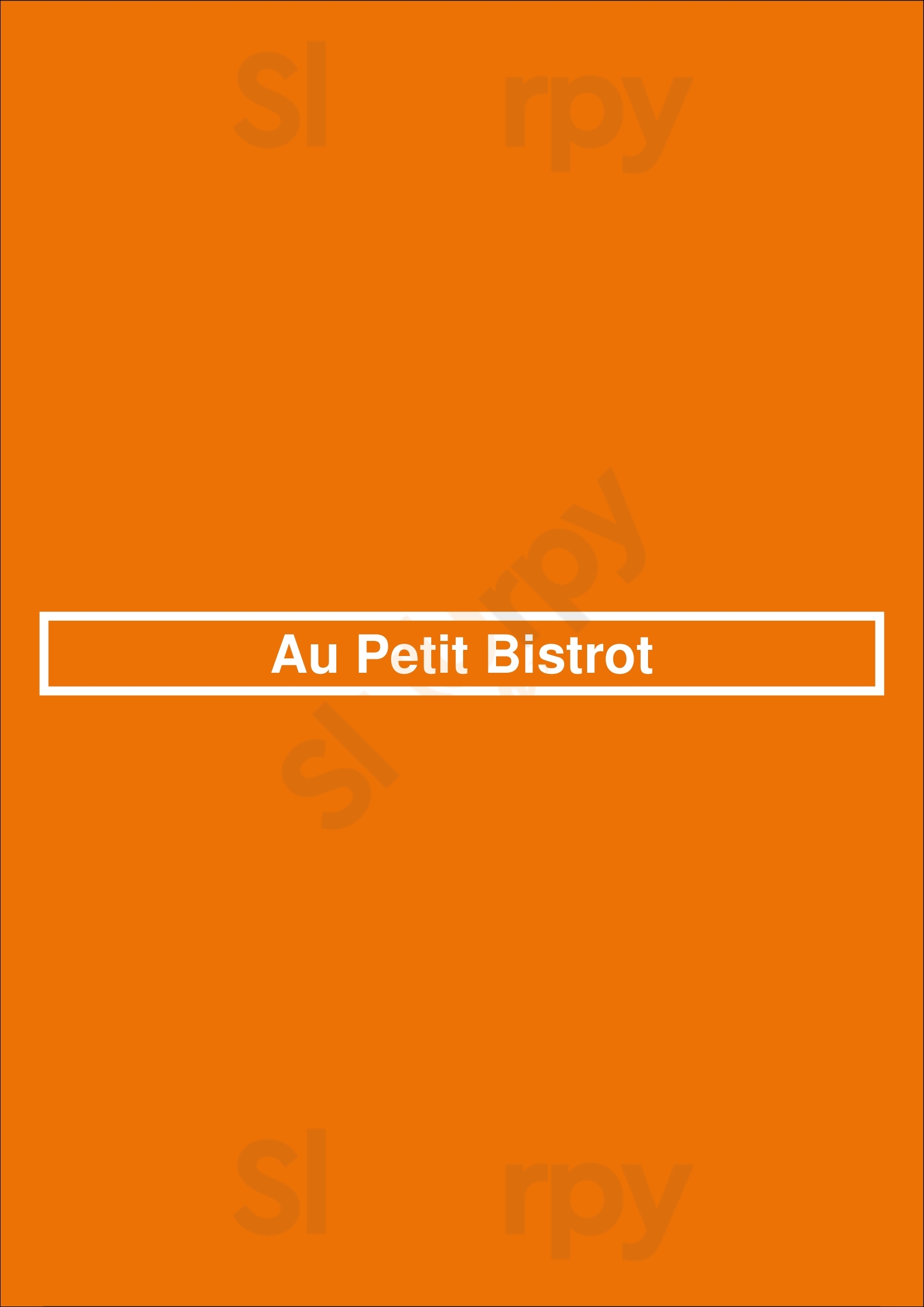 Au Petit Bistrot Paris Menu - 1