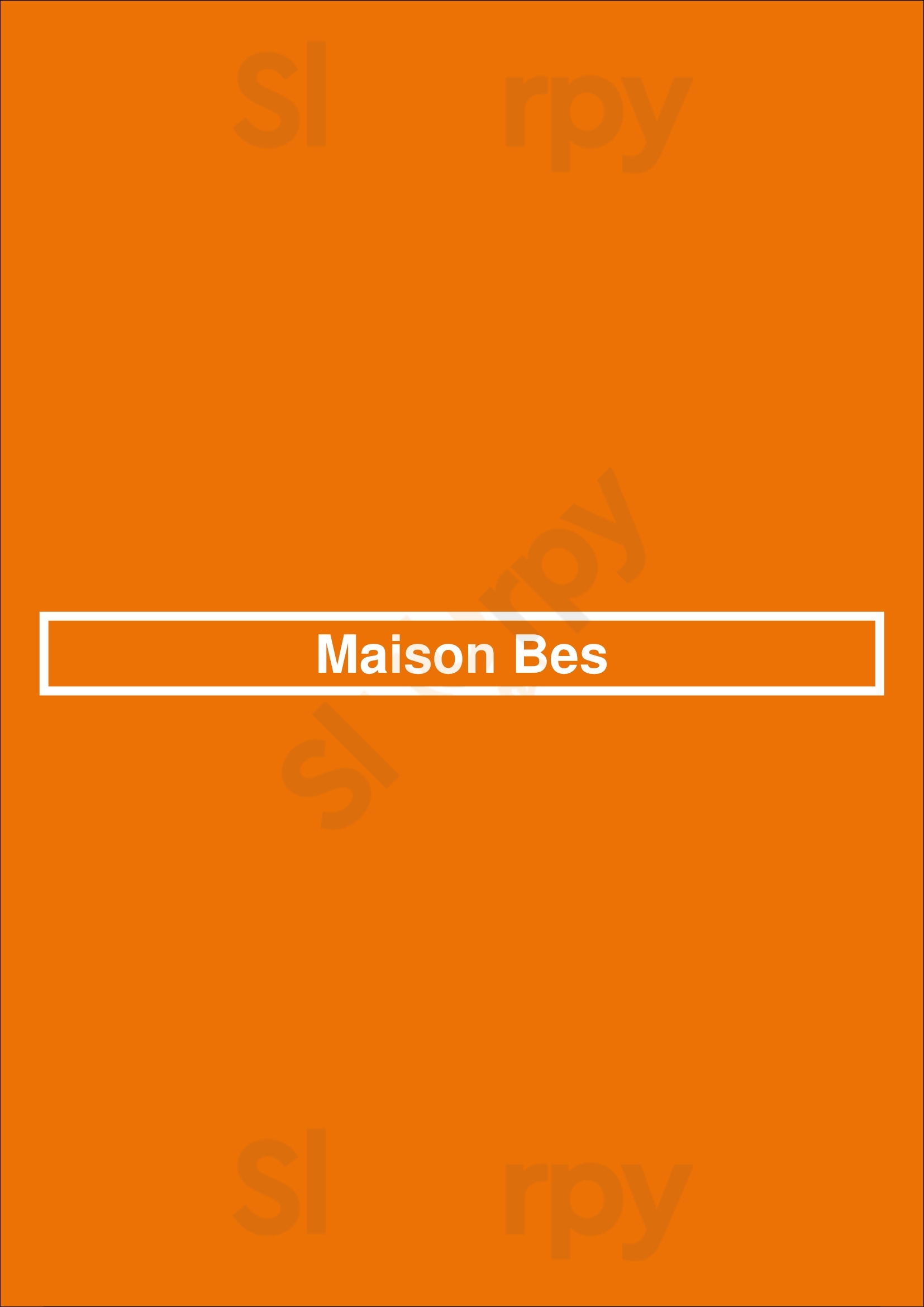 Maison Bes Paris Menu - 1