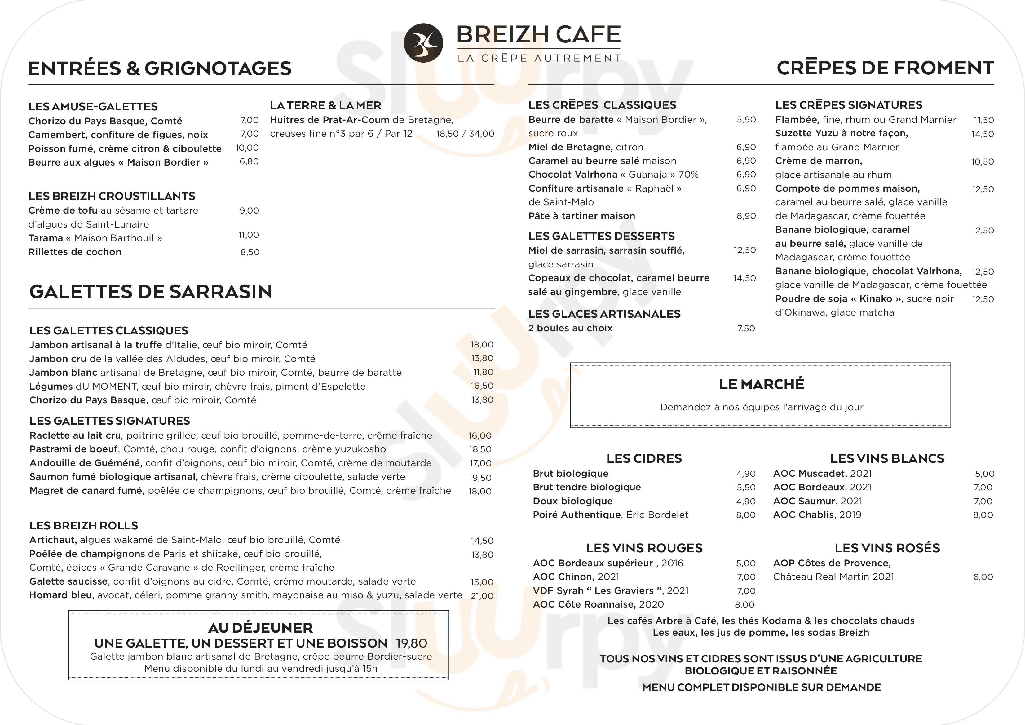 Breizh Café Paris Menu - 1