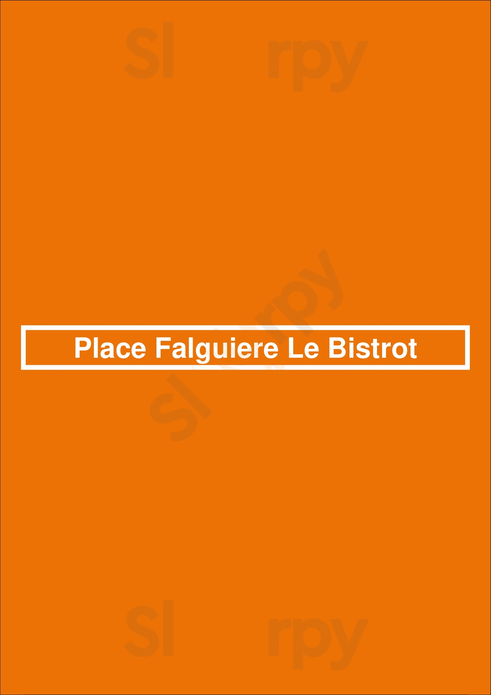 Place Falguiere Le Bistrot Paris Menu - 1