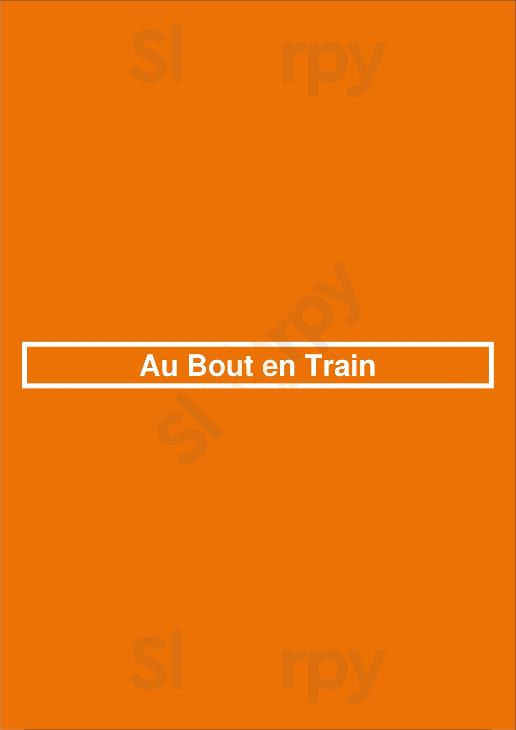 Au Bout En Train Paris Menu - 1