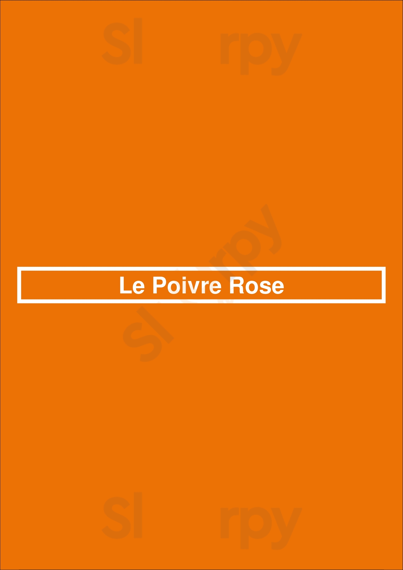 Le Poivre Rose Paris Menu - 1